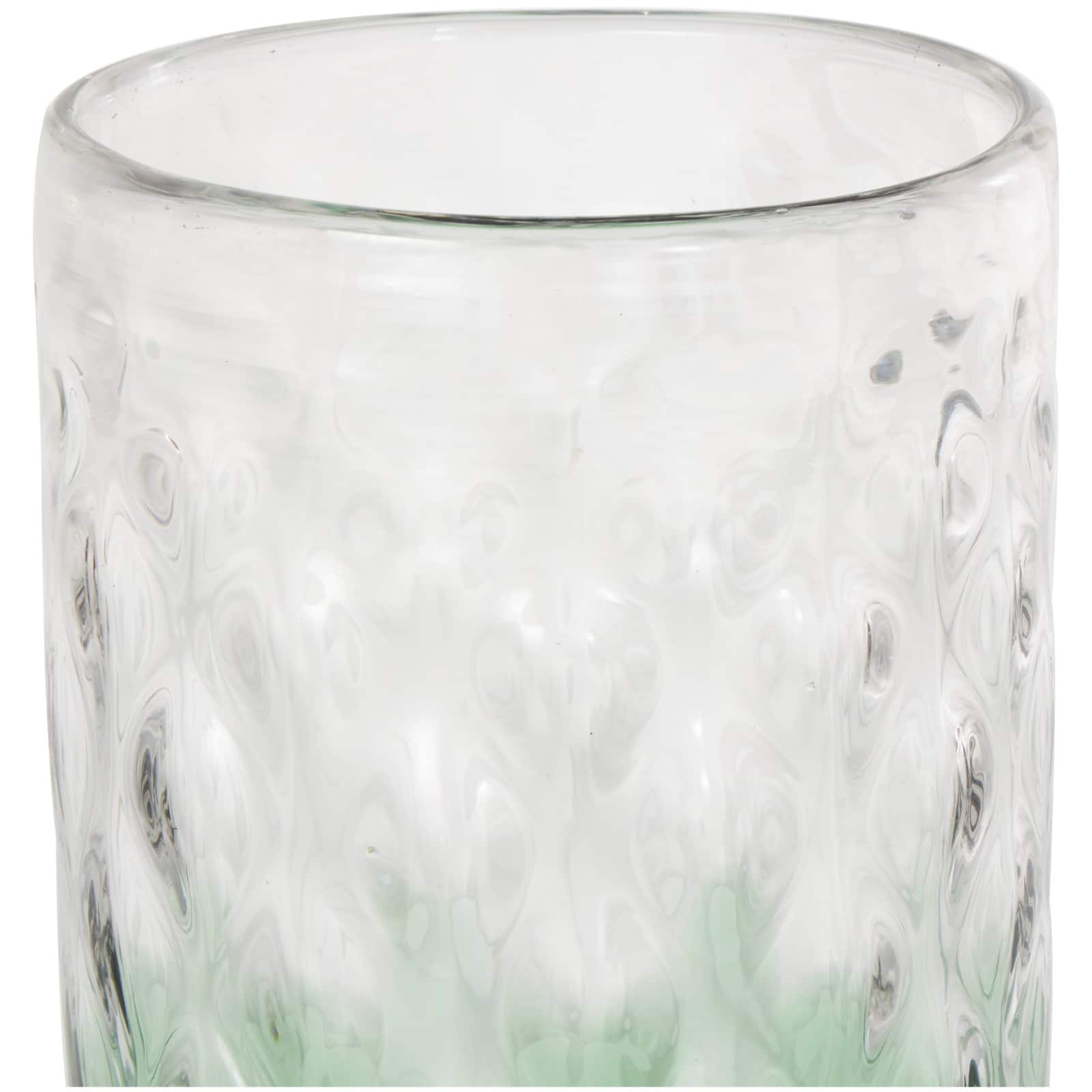 20" Green Ombre Handmade Glass Vase
