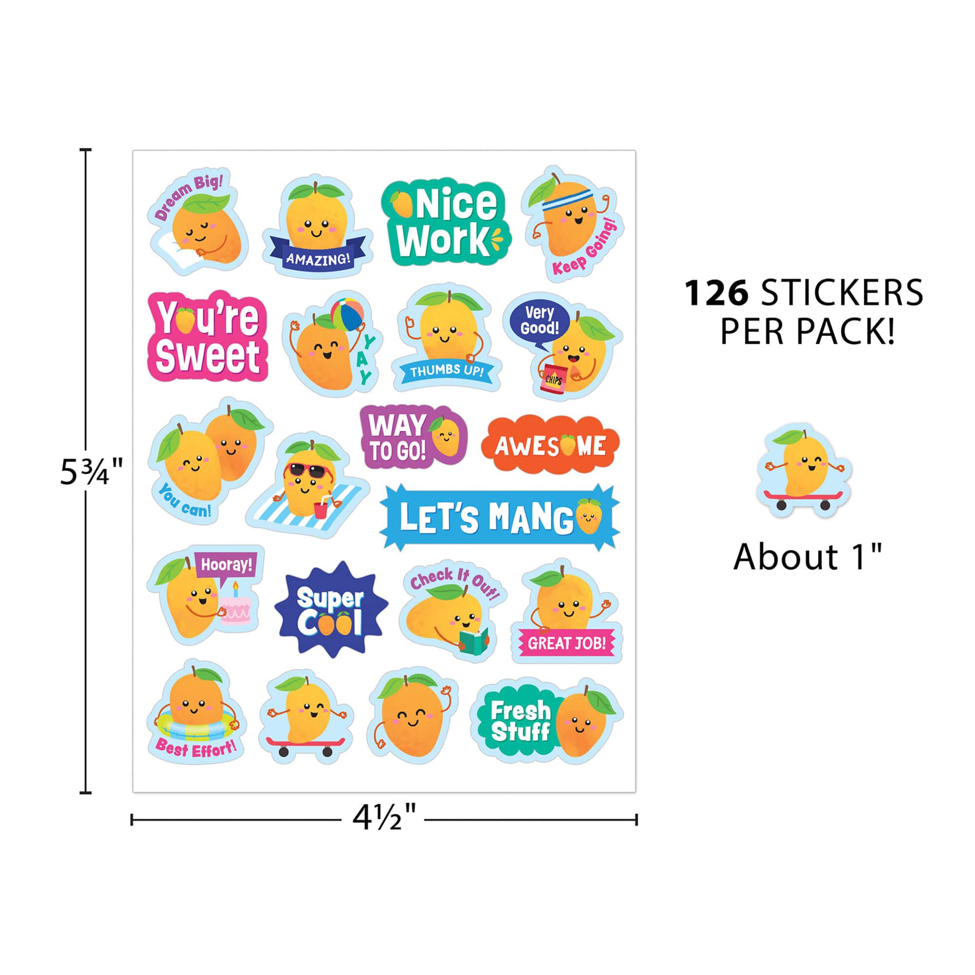 Teacher Created Resources® Mango Smelly Sticker Sheets, 6ct.