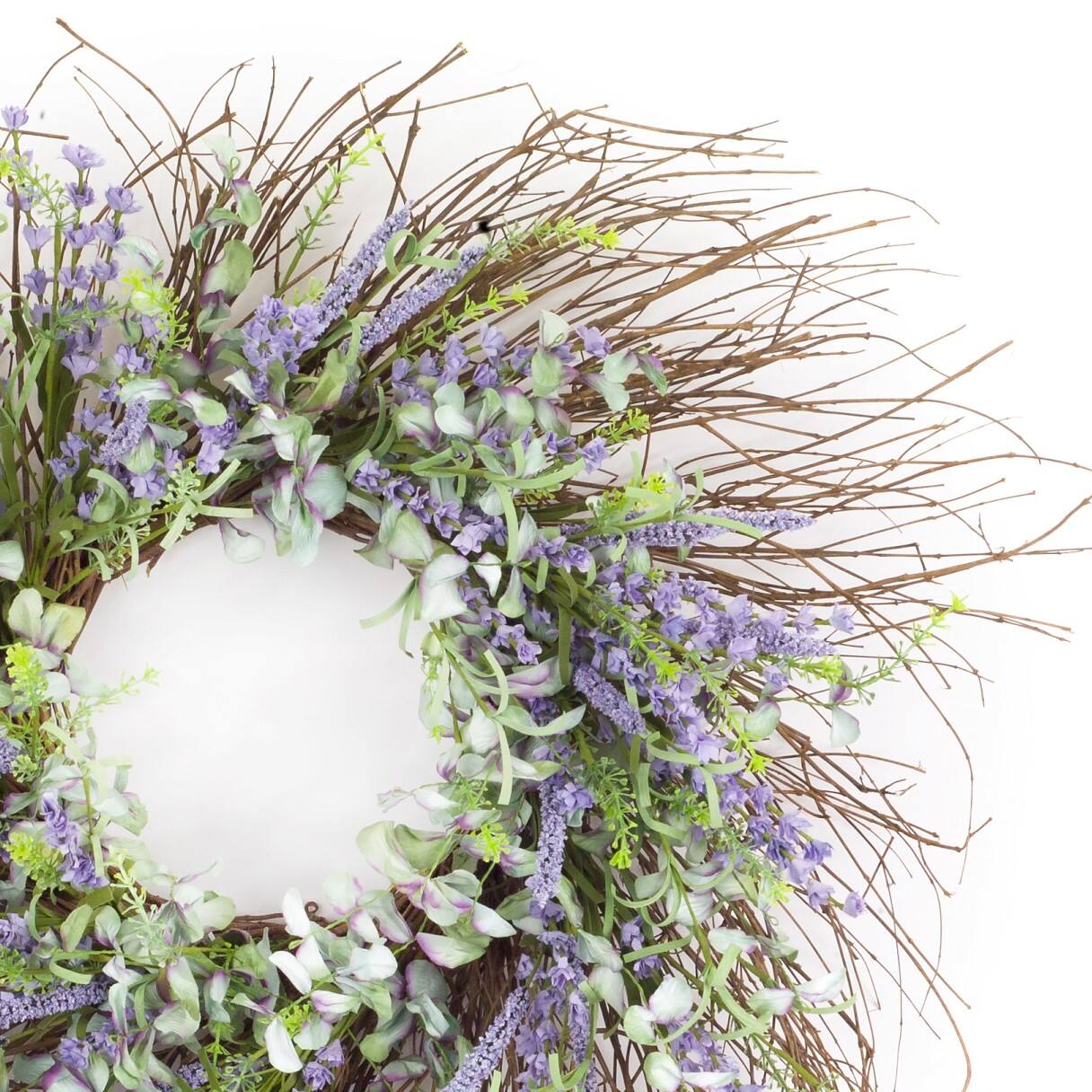 30.5" Purple & Green Floral Wreath 