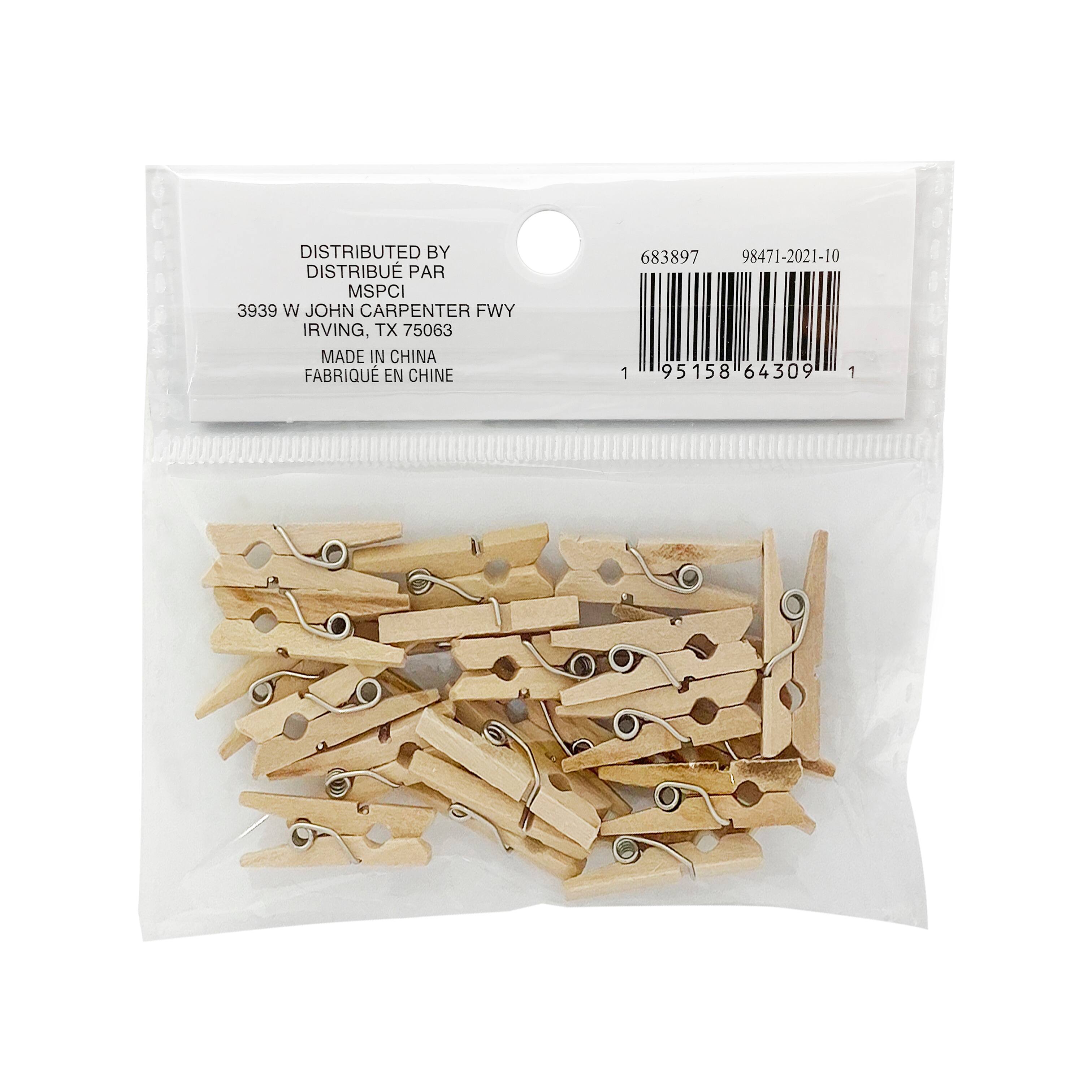 Mini Natural Clothespins by Recollections™