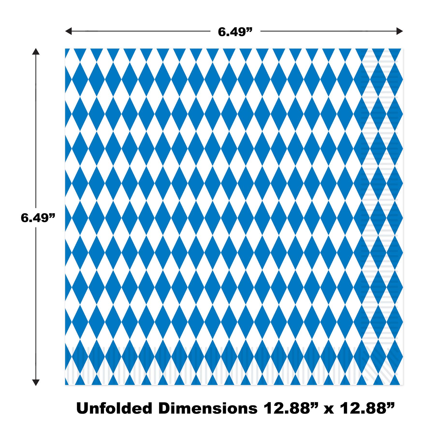 Beistle 6.5" x 6.5" Blue & White Luncheon Napkins, 32ct.
