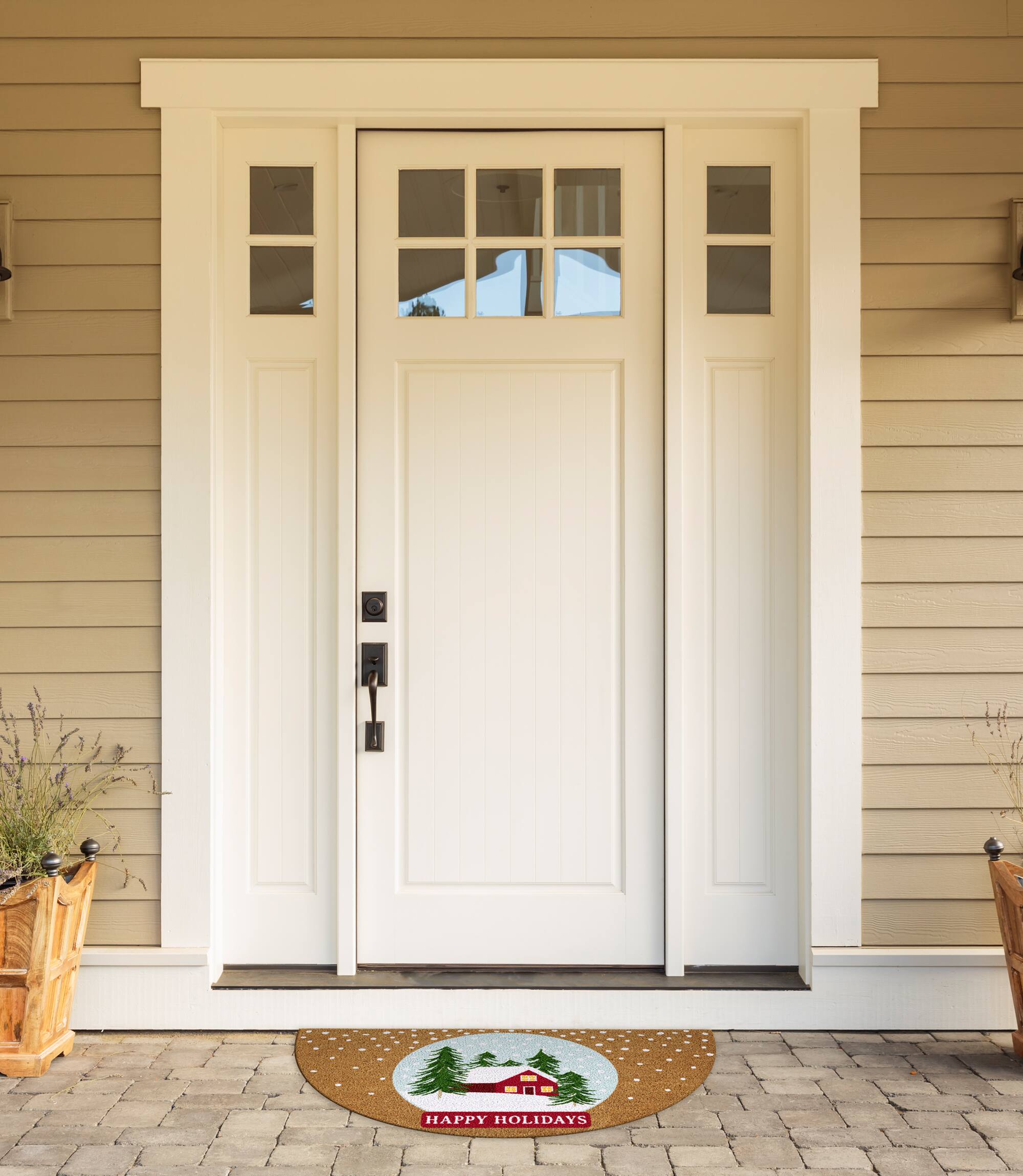 DII® Happy Holidays Snowglobe Doormat