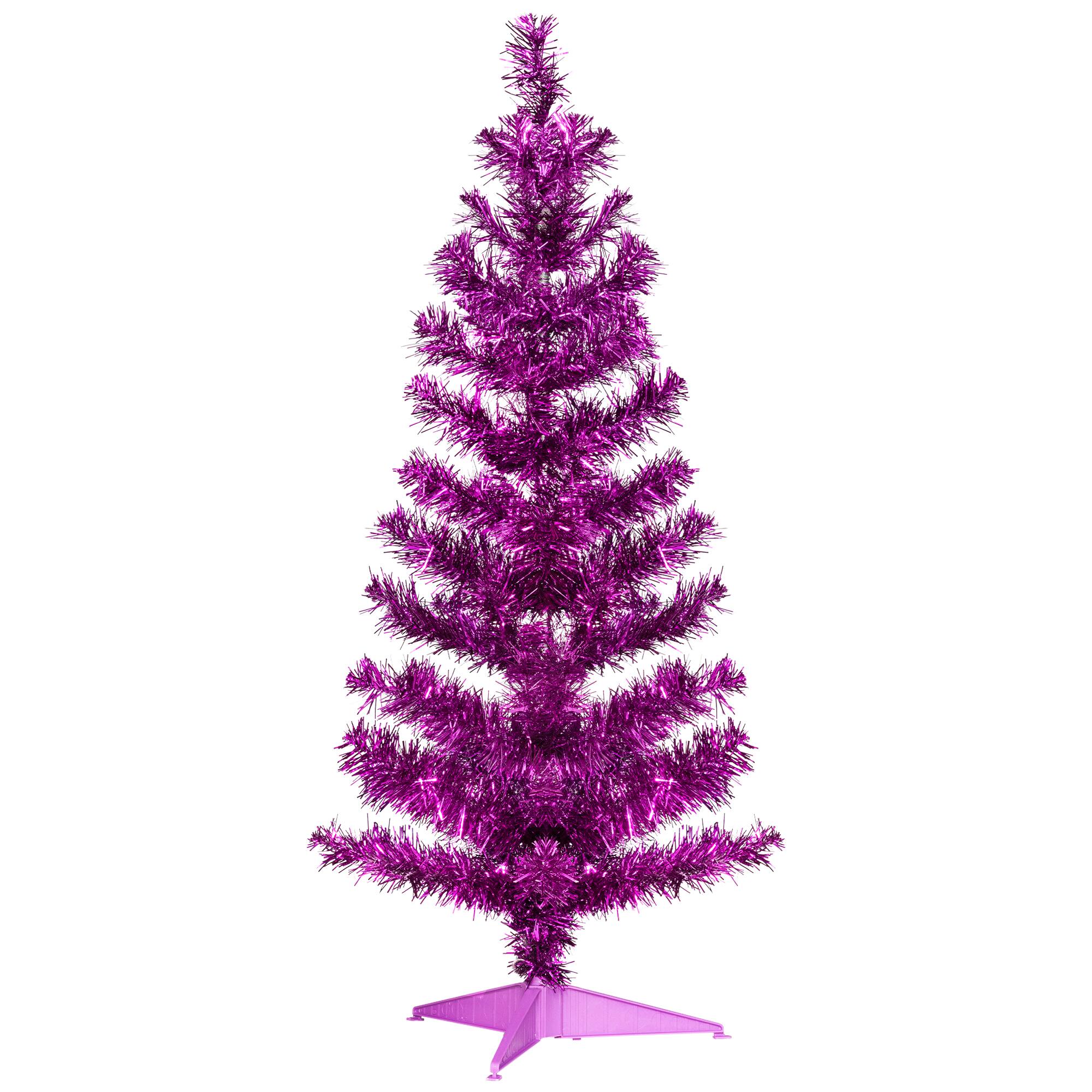 2ft. Unlit Purple Tinsel Artificial Christmas Tree