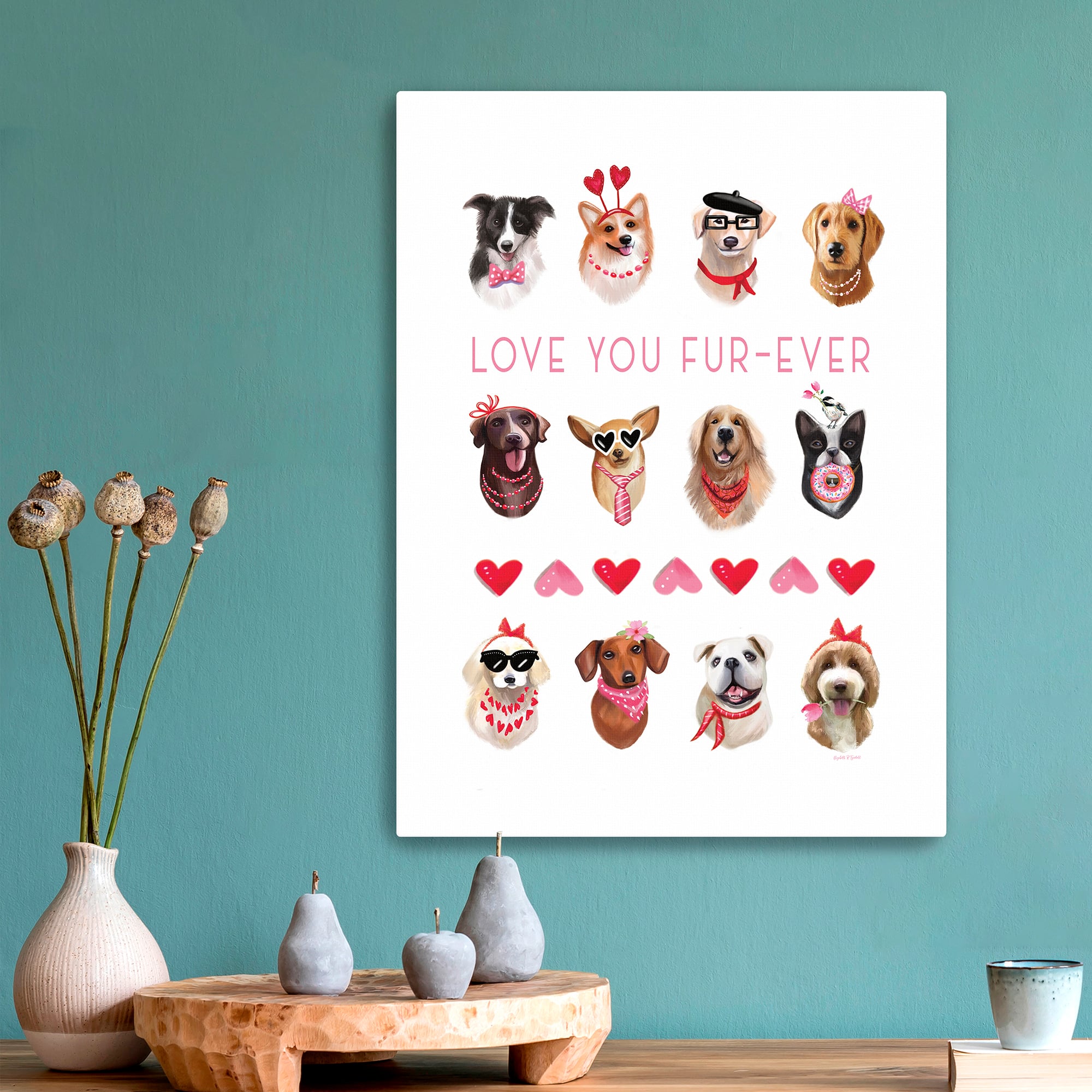 Love You Fur-ever Canvas Giclée Art
