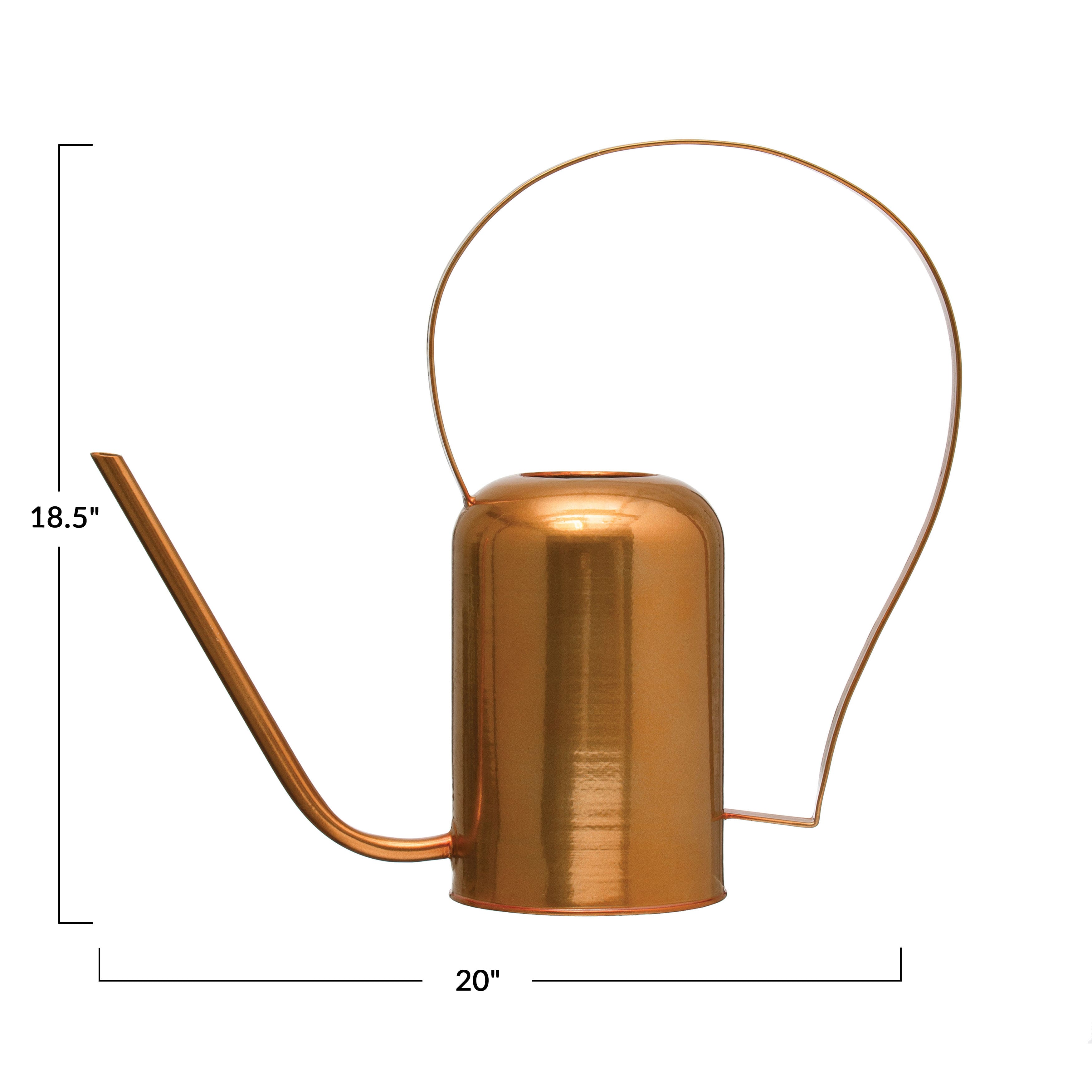 Hello Honey® 18.5" Copper Modern Metal Watering Can