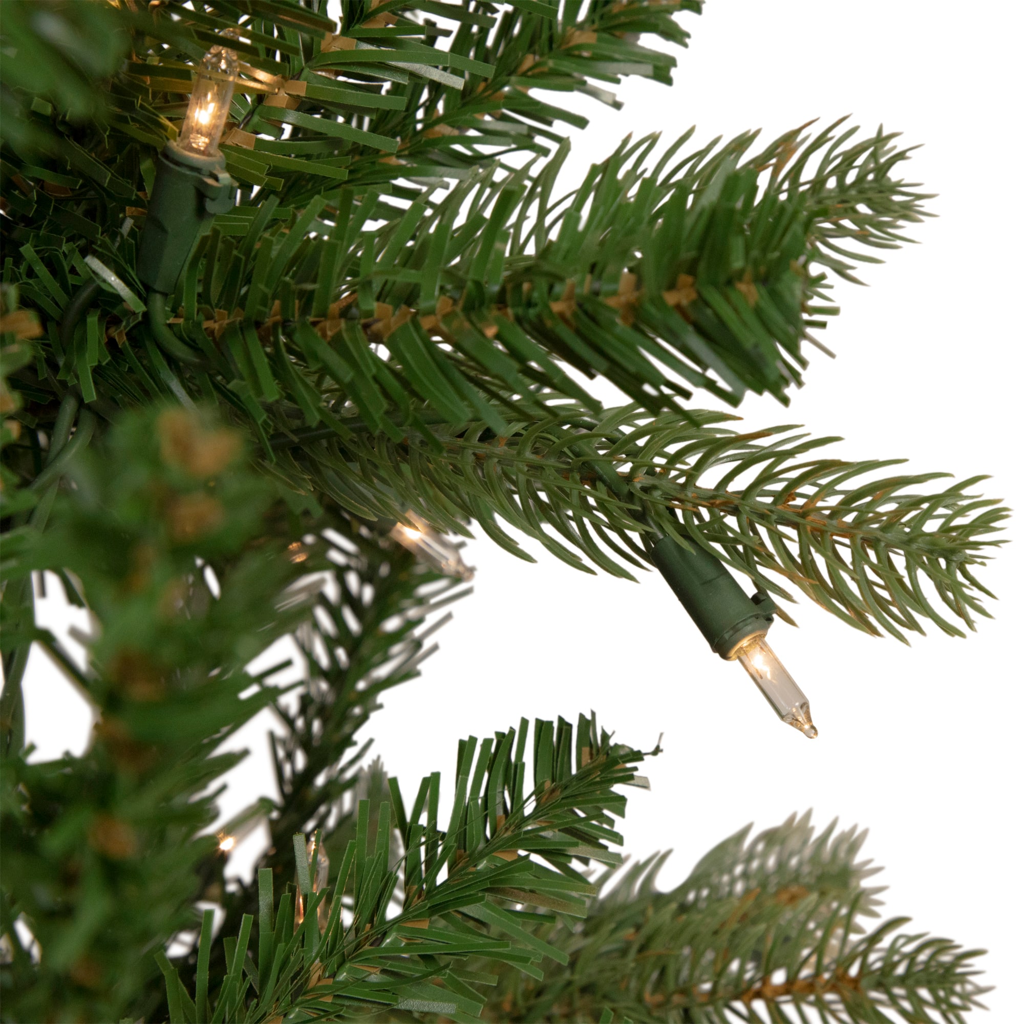 7.5ft. Pre-Lit Wicklow Noble Fir Pencil Artificial Christmas Tree, Clear Lights