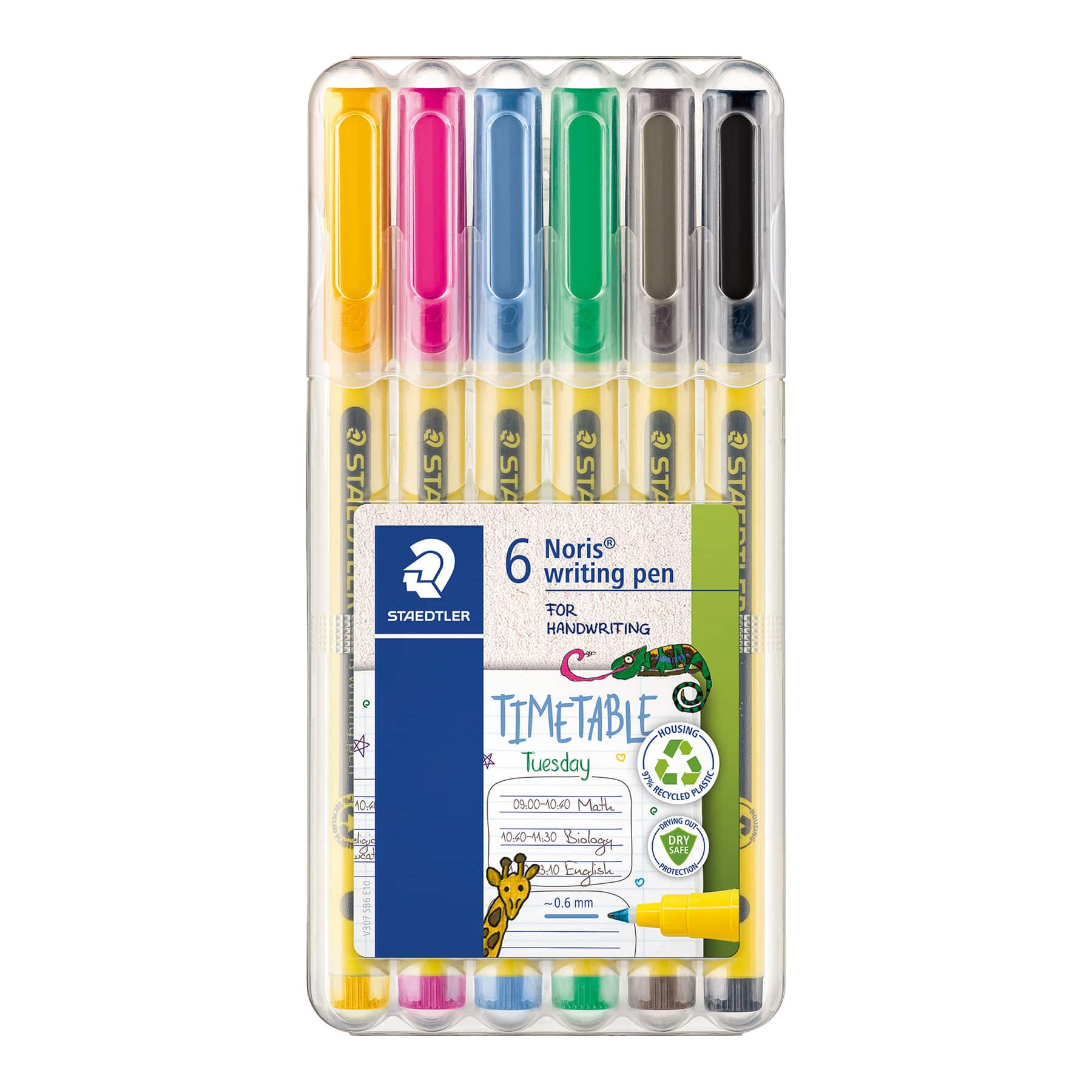 STAEDTLER® Noris® 0.6mm 6 Color Writing Pen Set