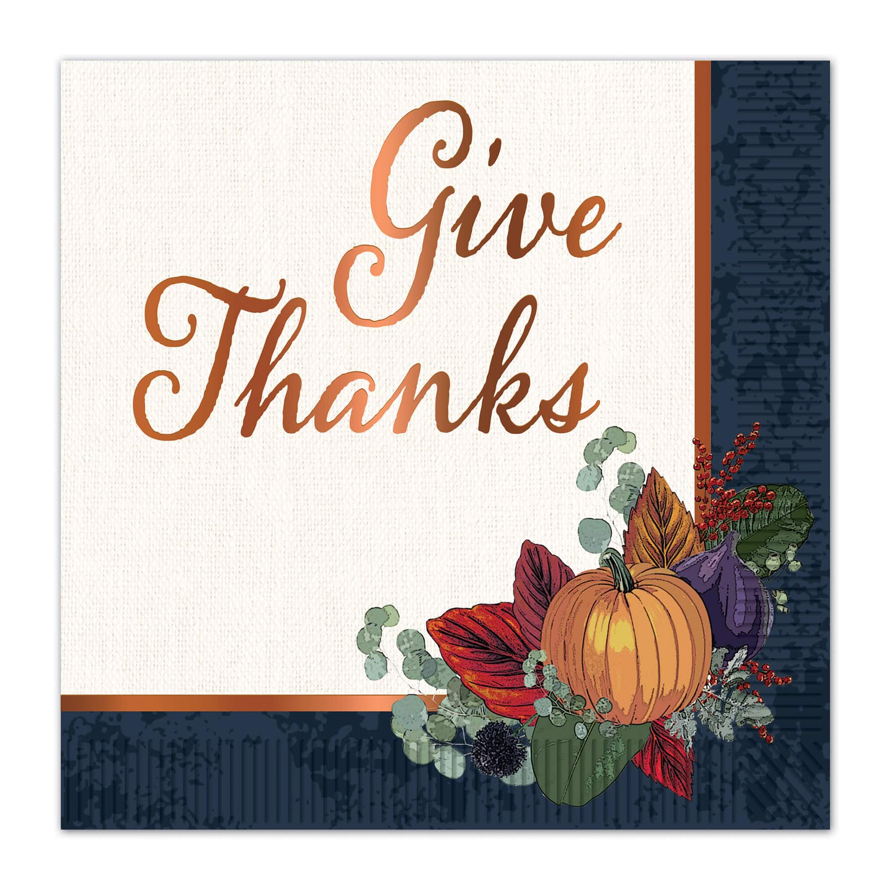 Beistle 6.5" x 6.5" Fall Thanksgiving Luncheon Napkins, 32ct.
