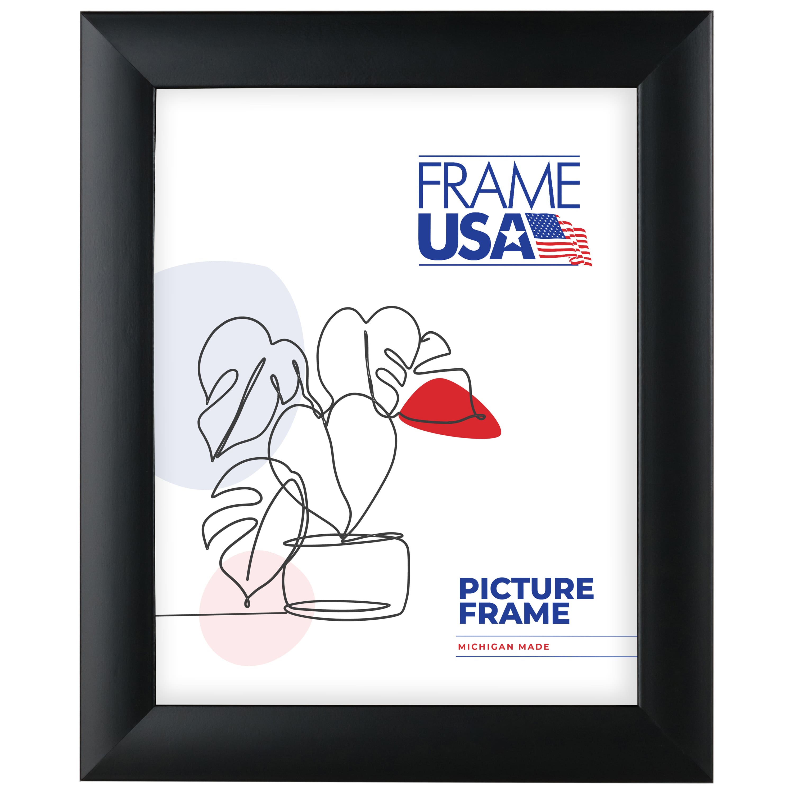 Frame USA Simply Poly Black Single Image Picture Frame