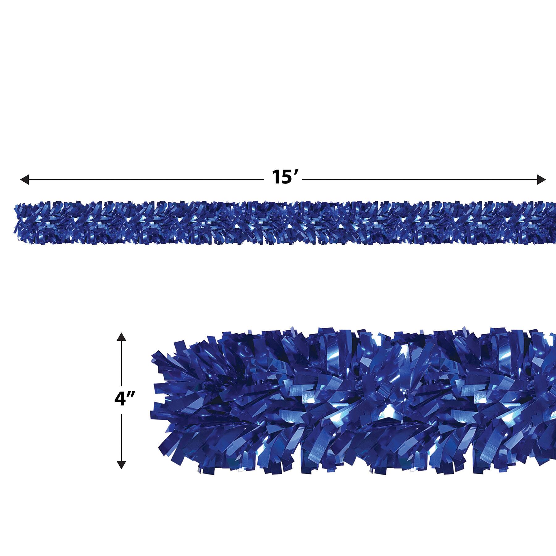 Beistle 15ft. Blue Metallic Festooning Garland