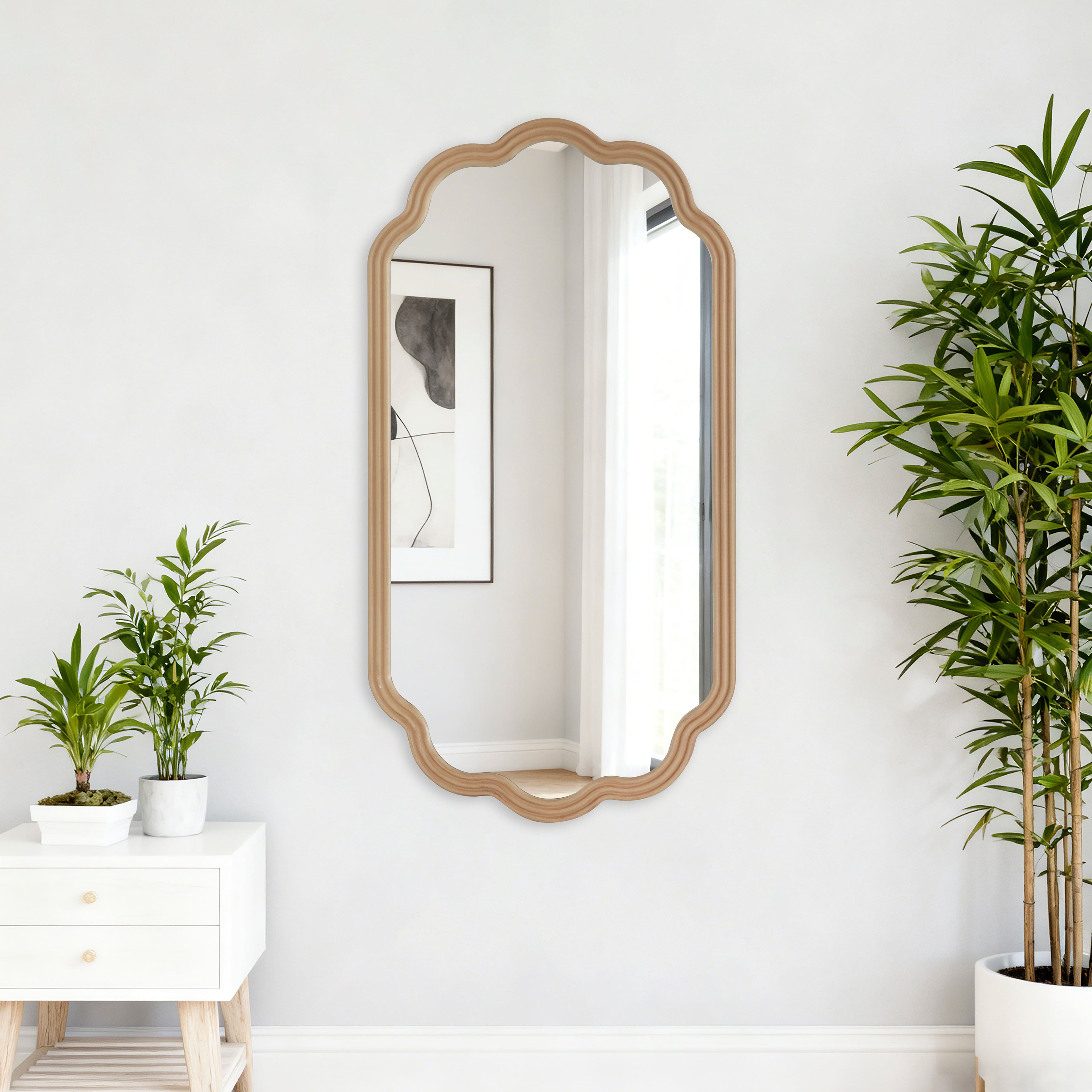 20" x 37.8" Scalloped Wall Mirror by Ashland®
