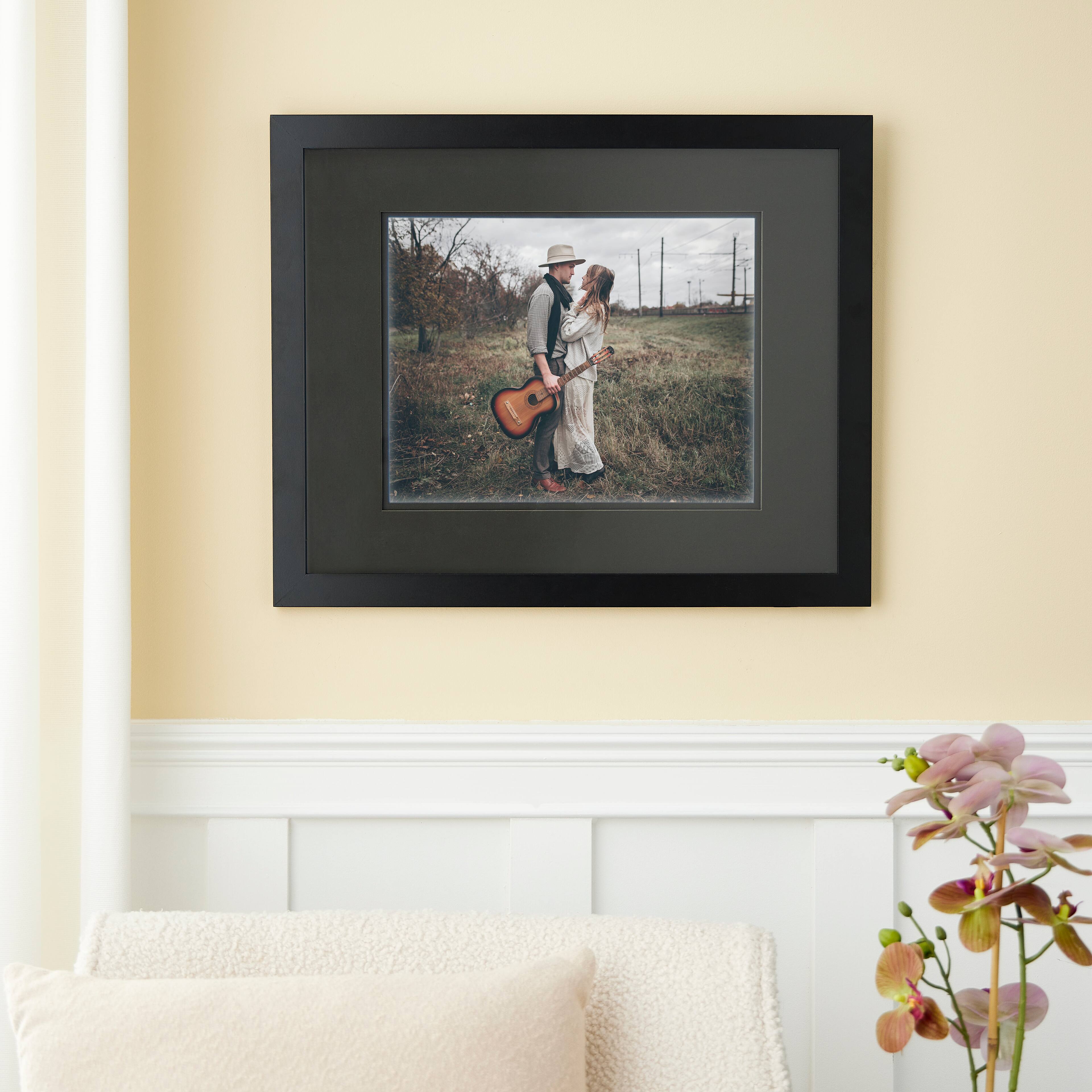 Black Gallery Wall Frame with Black Double Mat by Studio Décor®