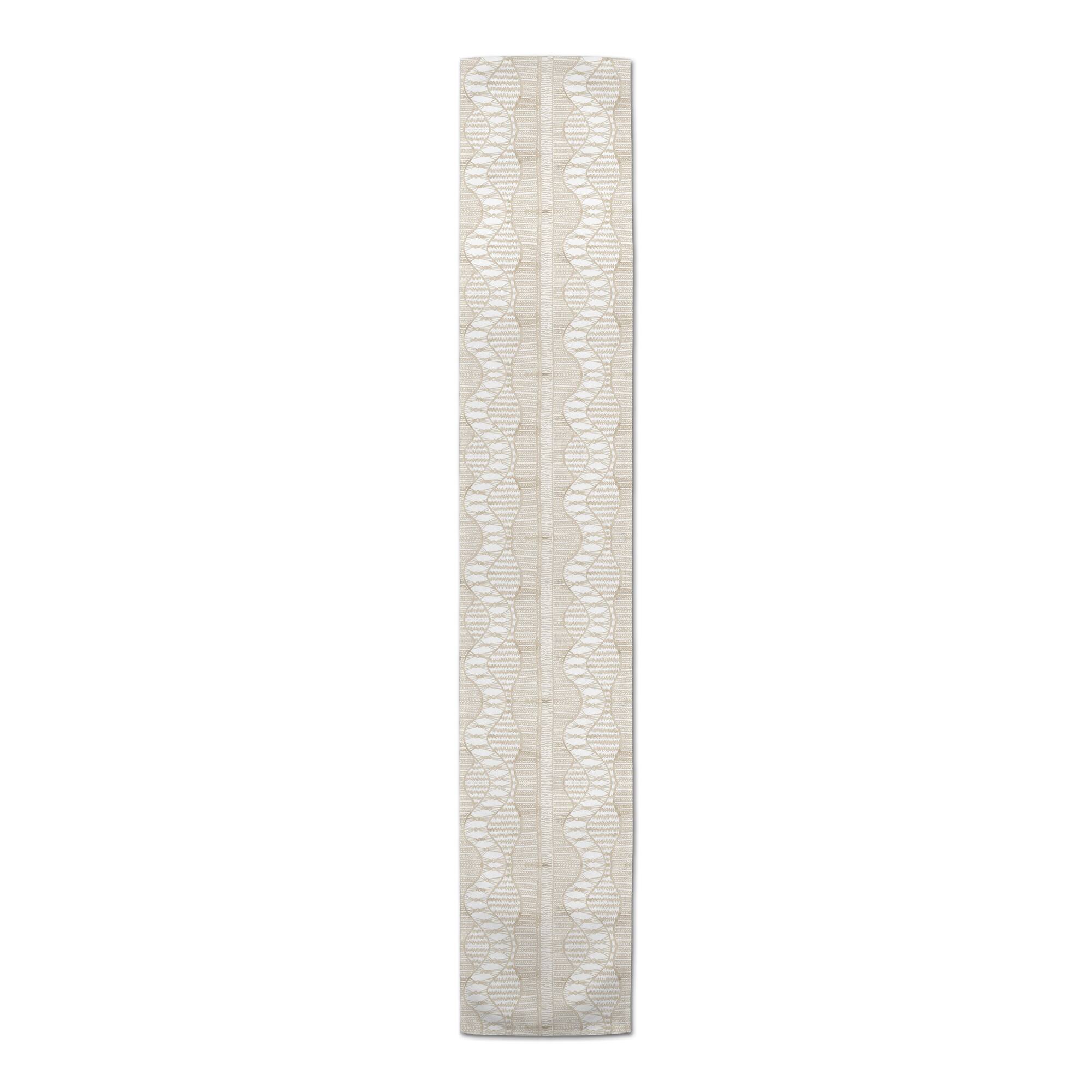72" Lace Pattern Cotton Twill Runner