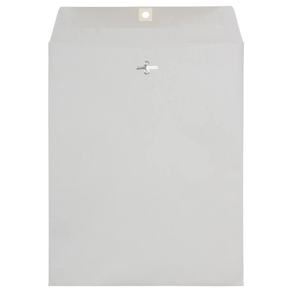JAM Paper 15" x 20" Gray Open End Clasp Envelopes, 125ct.