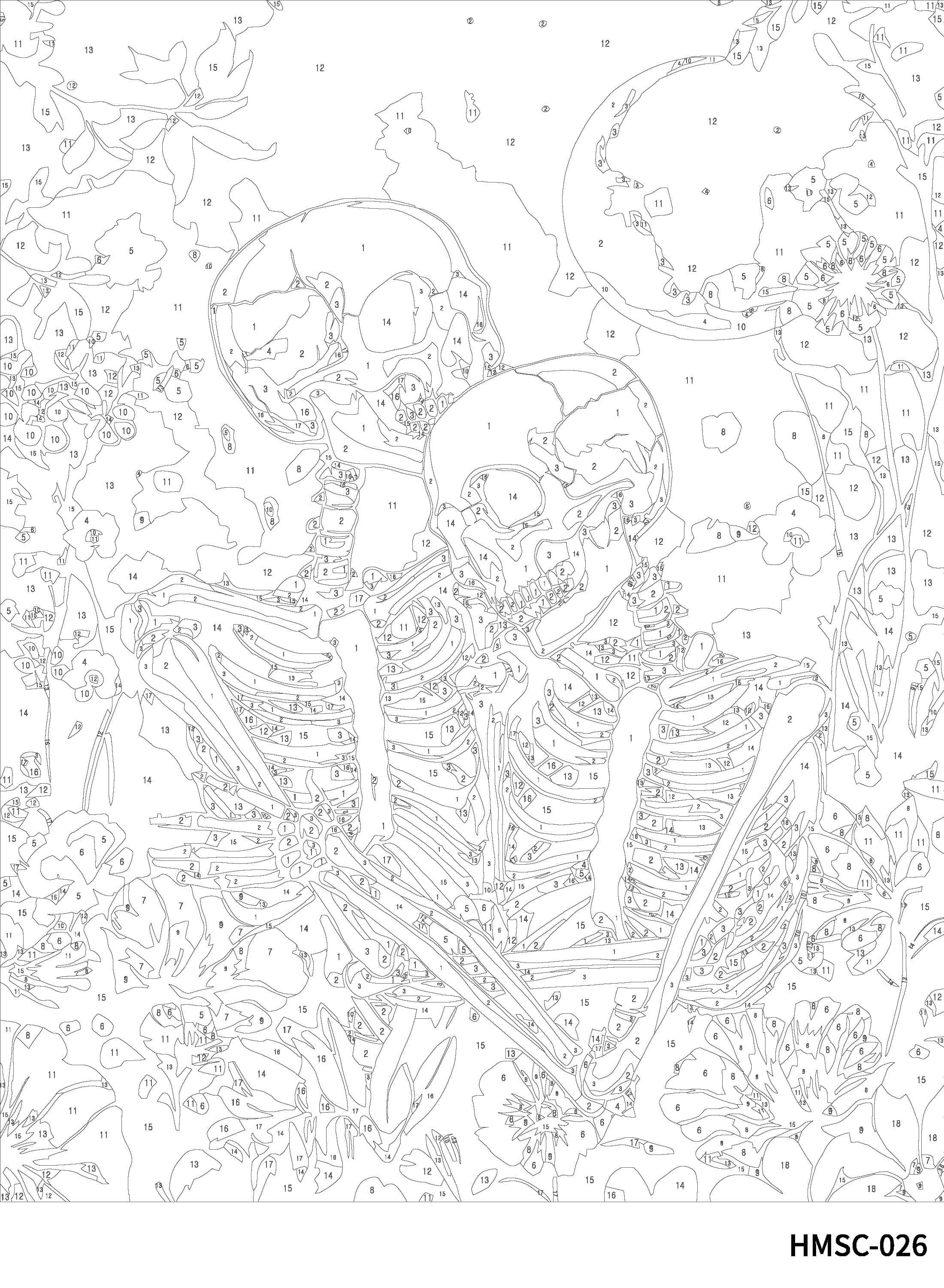 11" x 14" Floral Skeleton Couple Paint-by-Number Kit by Artist's Loft®