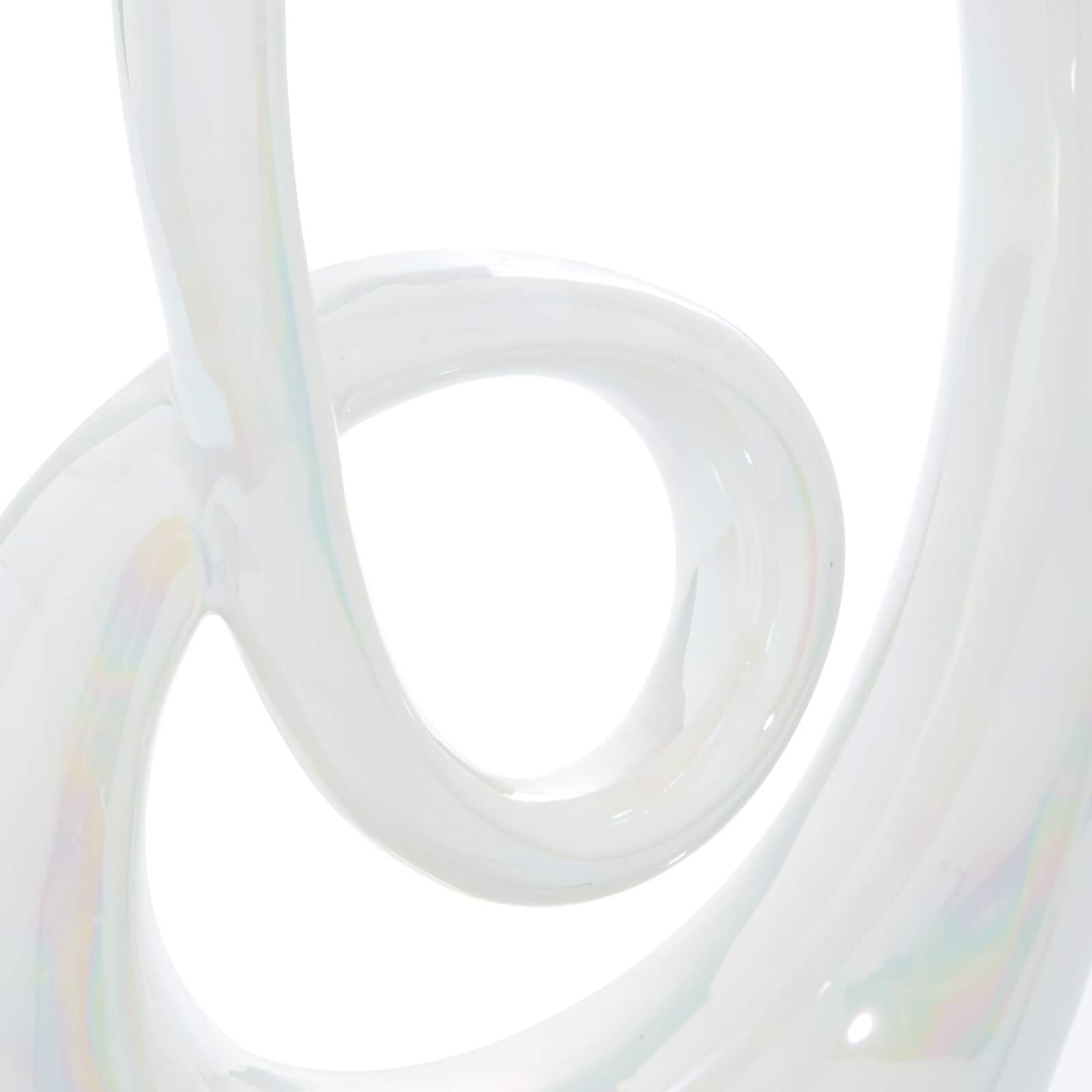 21" White Porcelain Abstract Sculpture