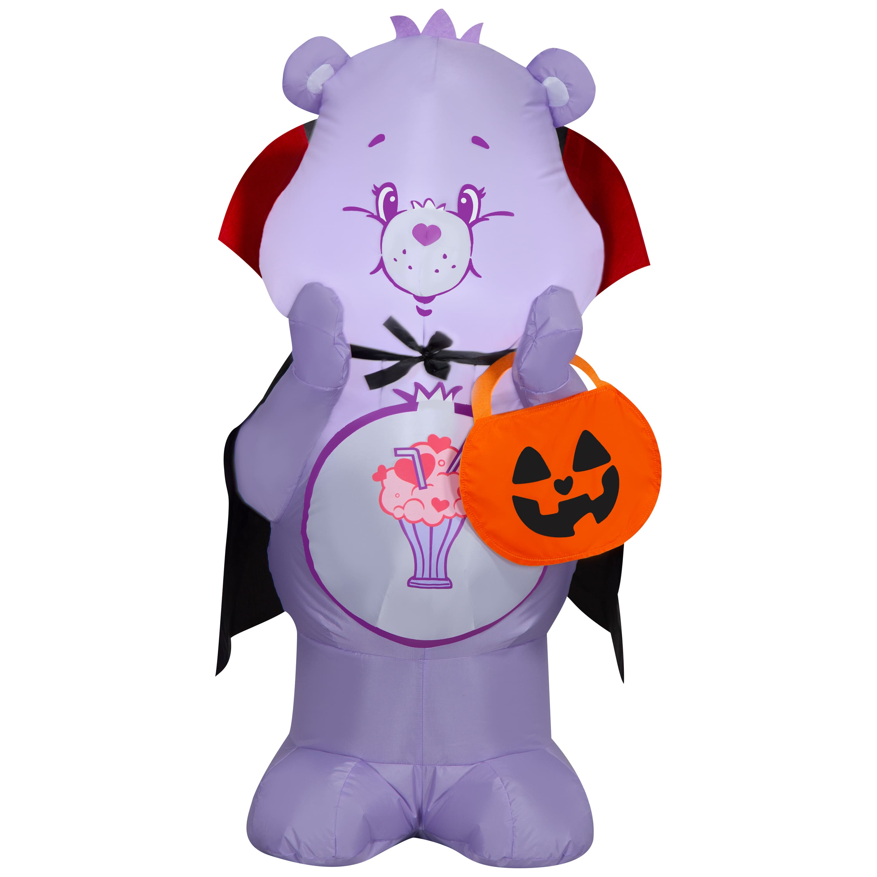 3.25ft. Airblown® Inflatable Share Bear as Vampire with Jack-o’-Lantern Basket Lighted Décor