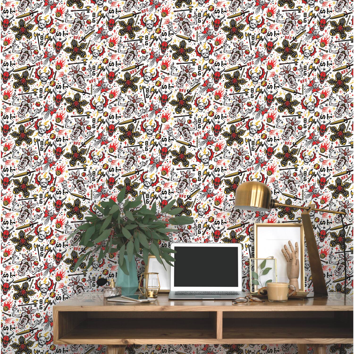 RoomMates Stranger Things Hellfire Club Red Peel & Stick Wallpaper