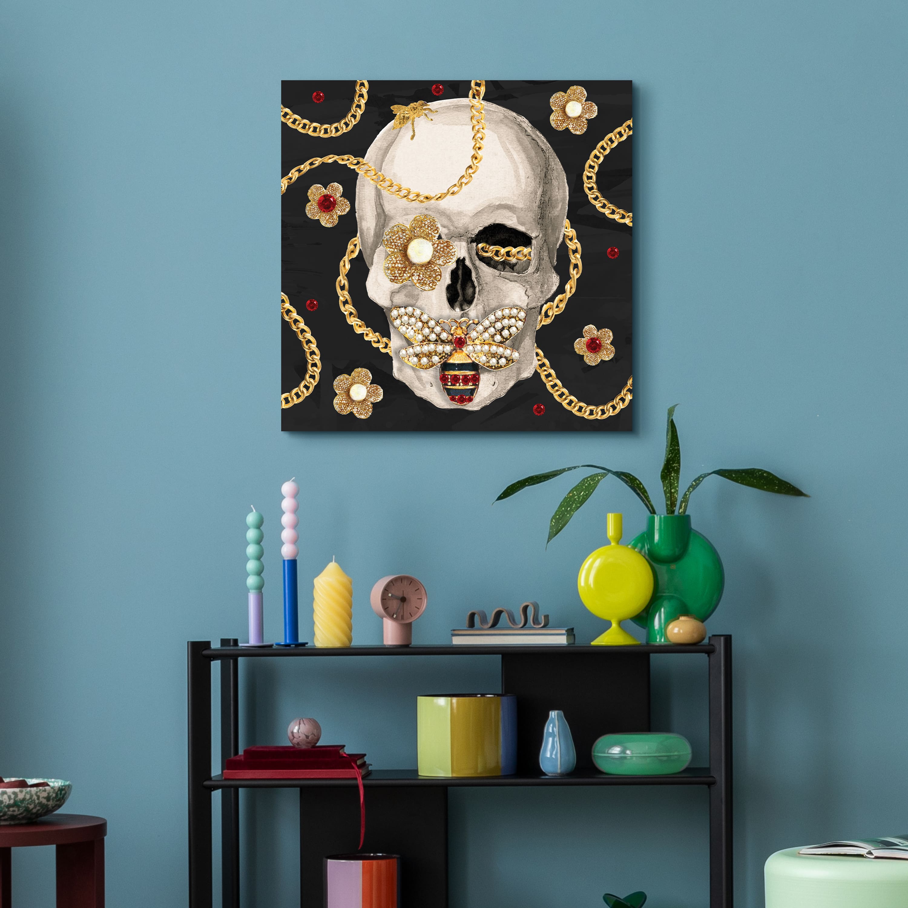 Empire Art Direct 24" x 24" Gold Digger Frameless Free Floating Printed Tempered Glass Wall Art