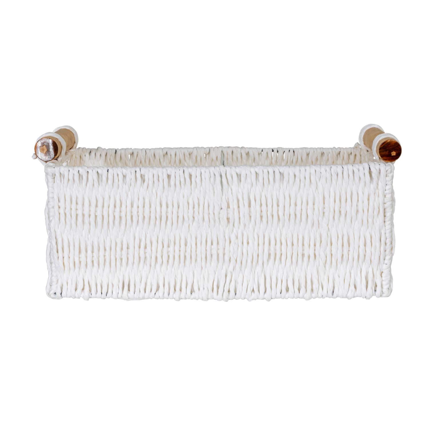 Household Essentials Paper Rope with Wooden Handles Basket Set