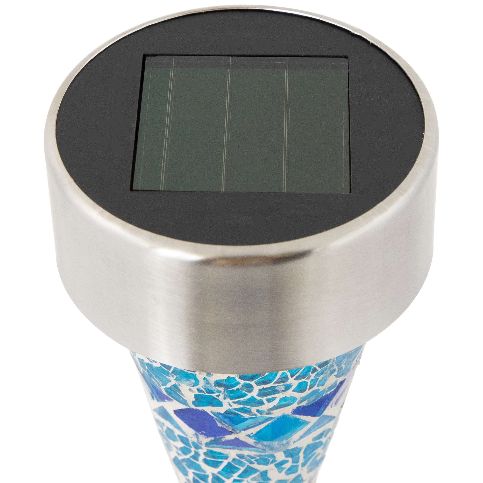 Mosaic Stained Glass Solar LED Pathway Lights Set