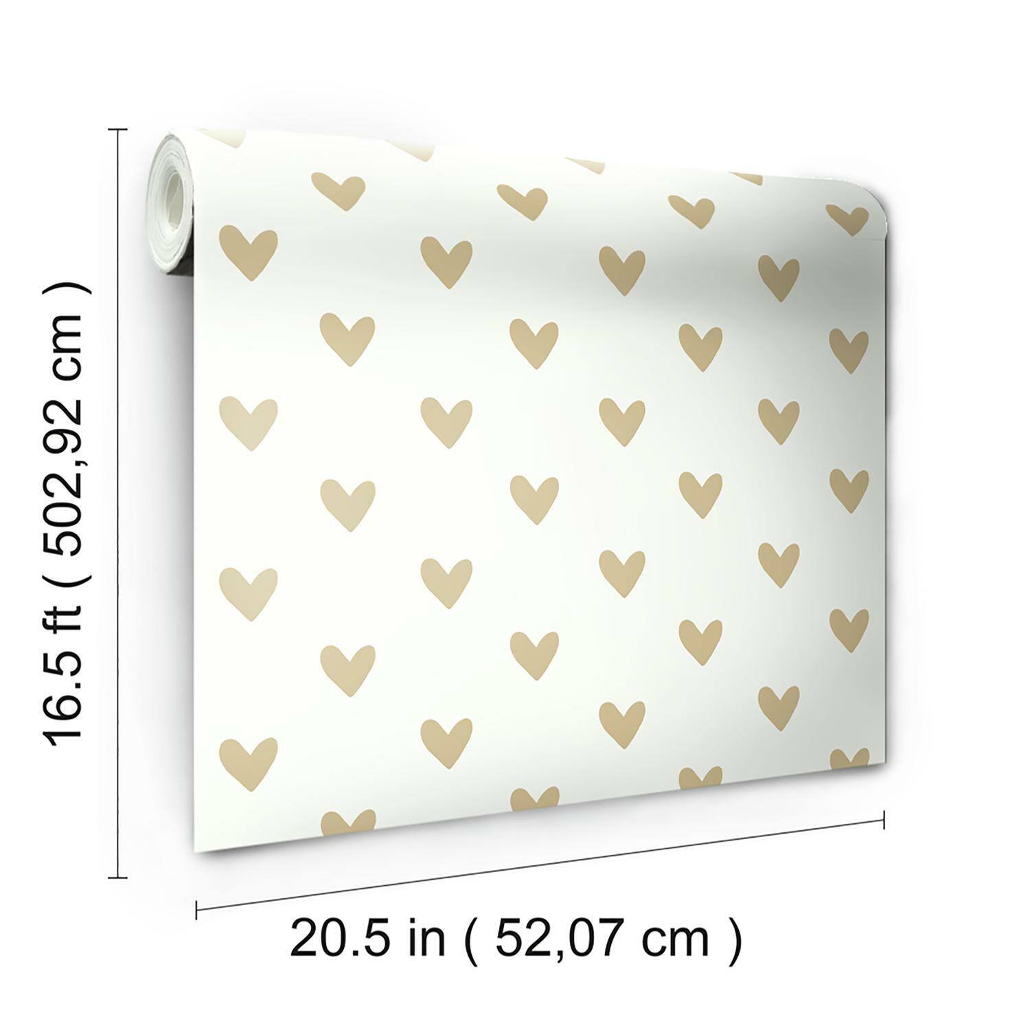 RoomMates Heart Spot Peel & Stick Wallpaper