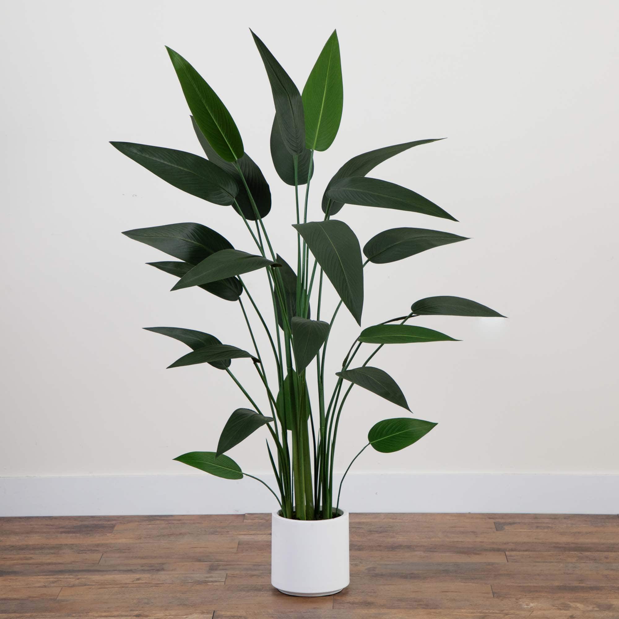 5ft. Sky Bird Tree in White Decorative Planter