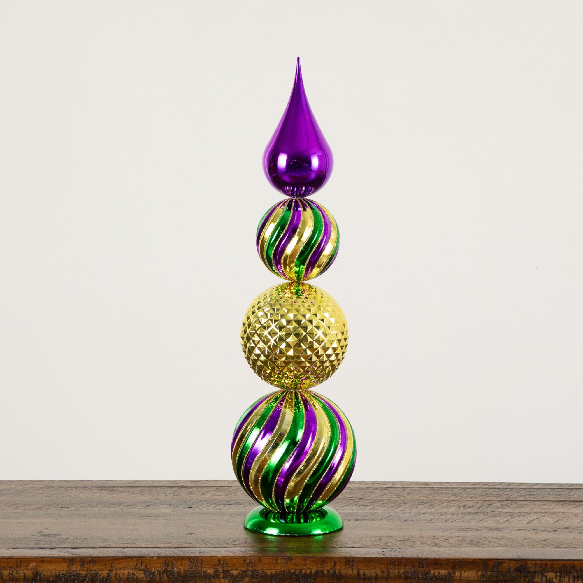 Nearly Natural 22" Mardi Gras Finial Table Décor
