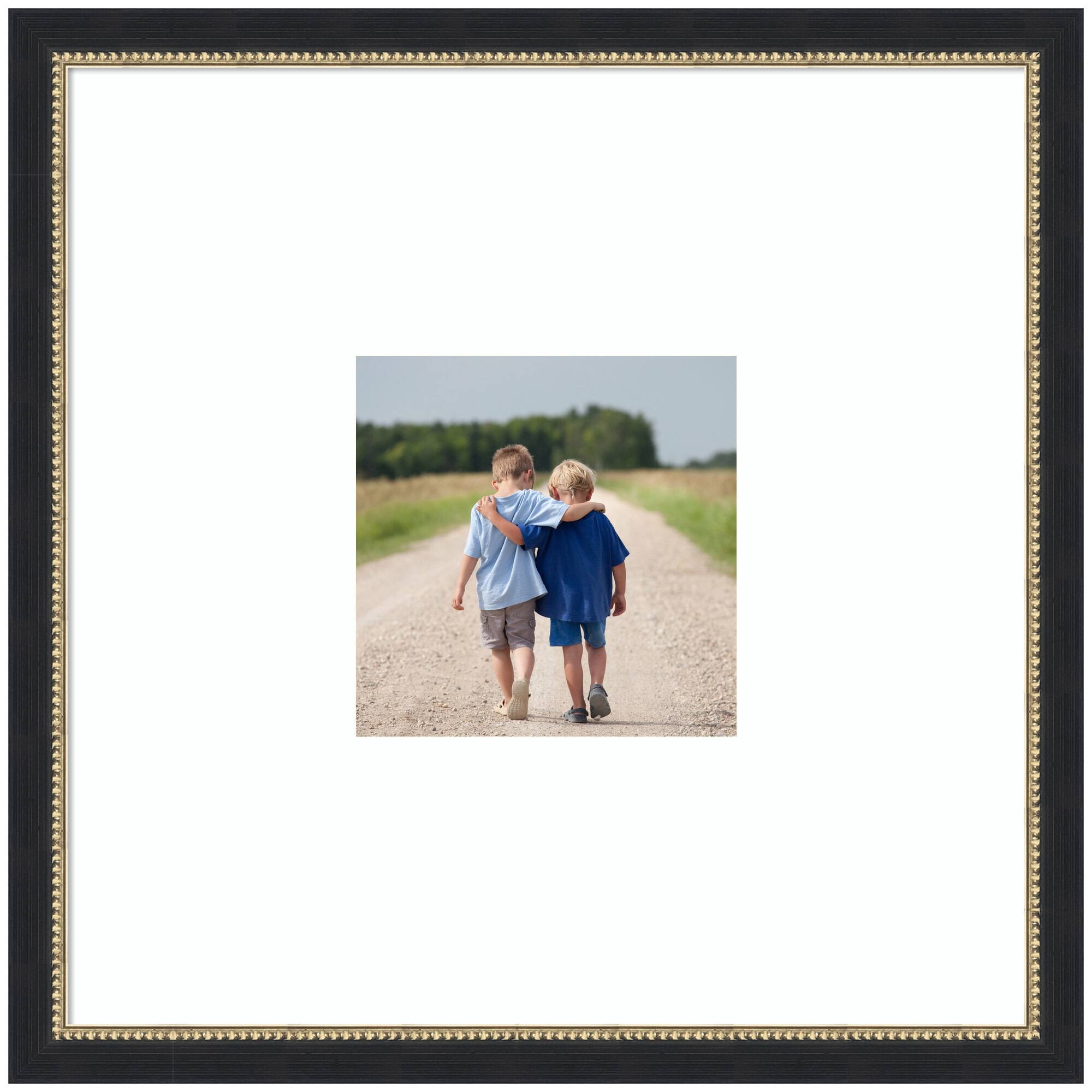Kate and Laurel Belmont Black Photo Frame with Mat