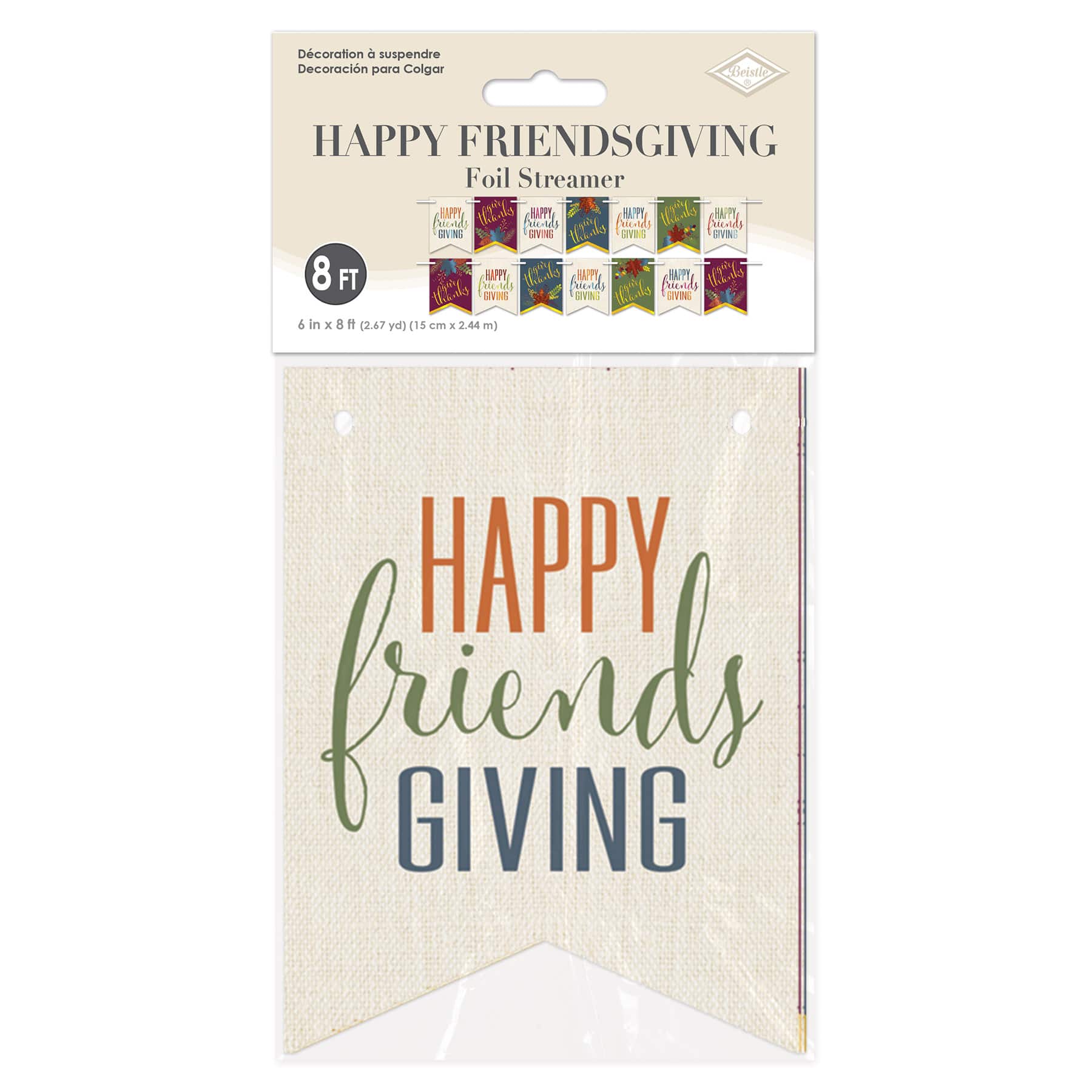 Beistle 8ft. Happy Friendsgiving Foil Streamer