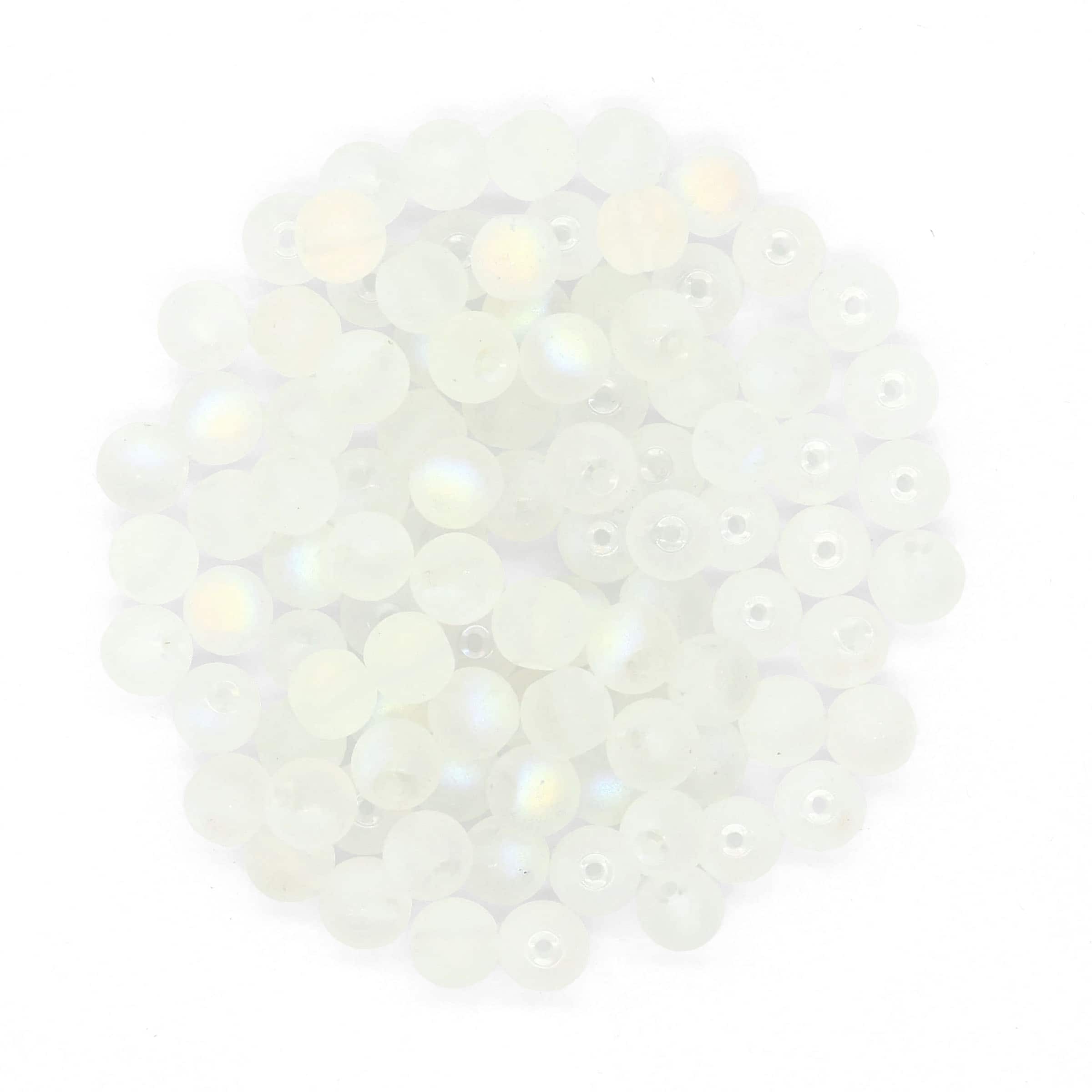 8mm Round Glass Craft Beads