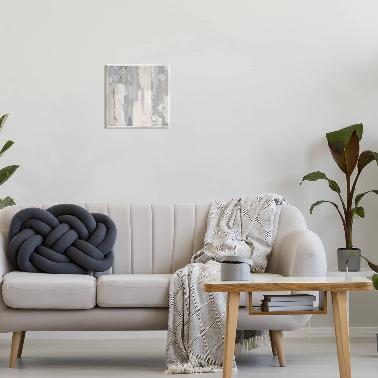 Stupell Industries Grey Brushed Abstract Arrangement Wall Plaque Art