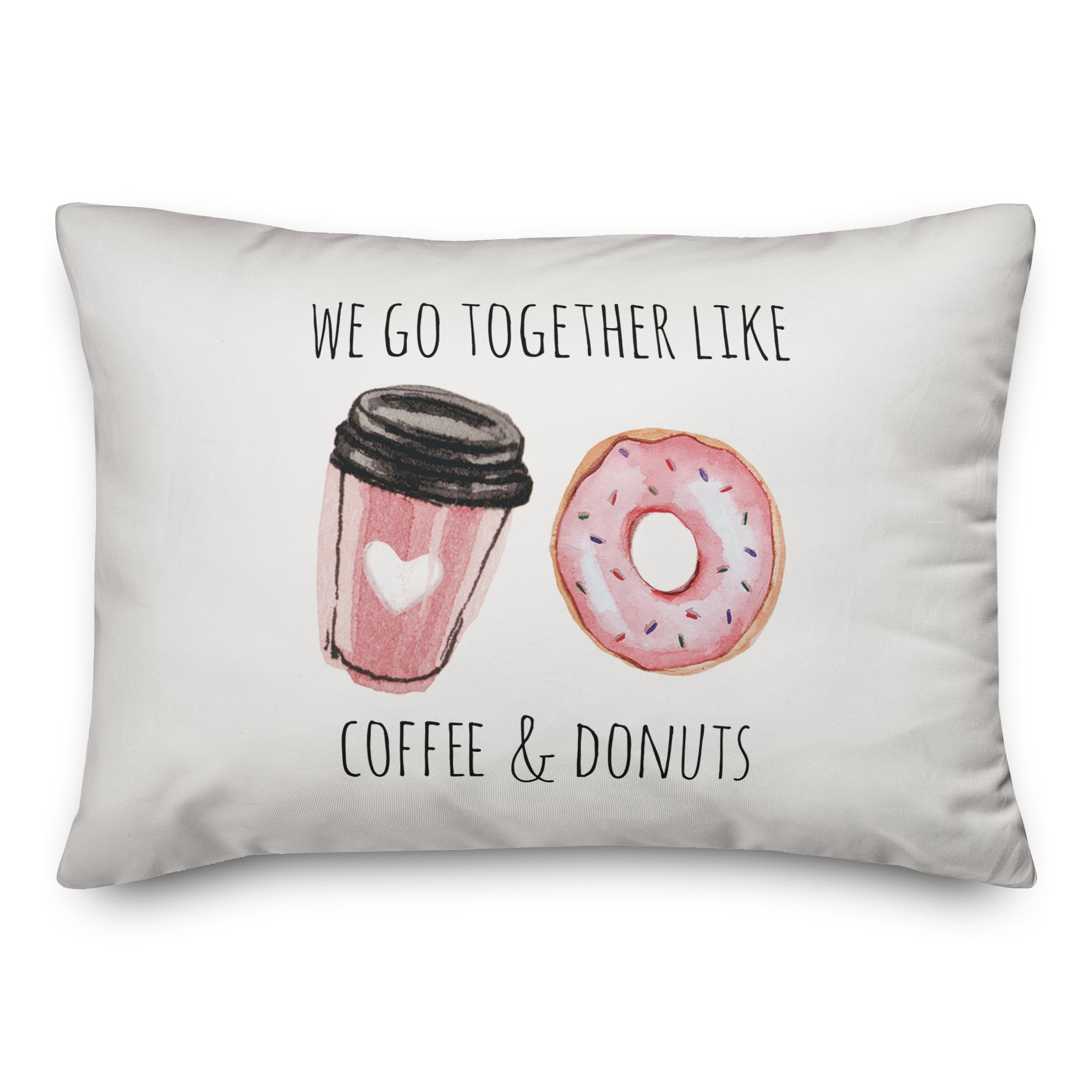 Go Together Like Coffee And Donuts Throw Pillow