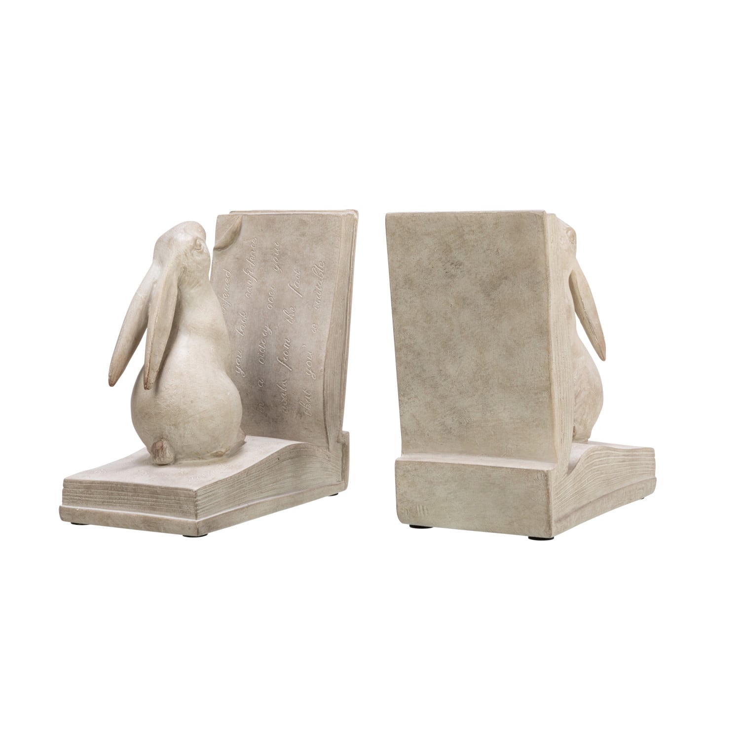 Hello Honey® 6" White Finish Bunny Rabbit Bookends Set