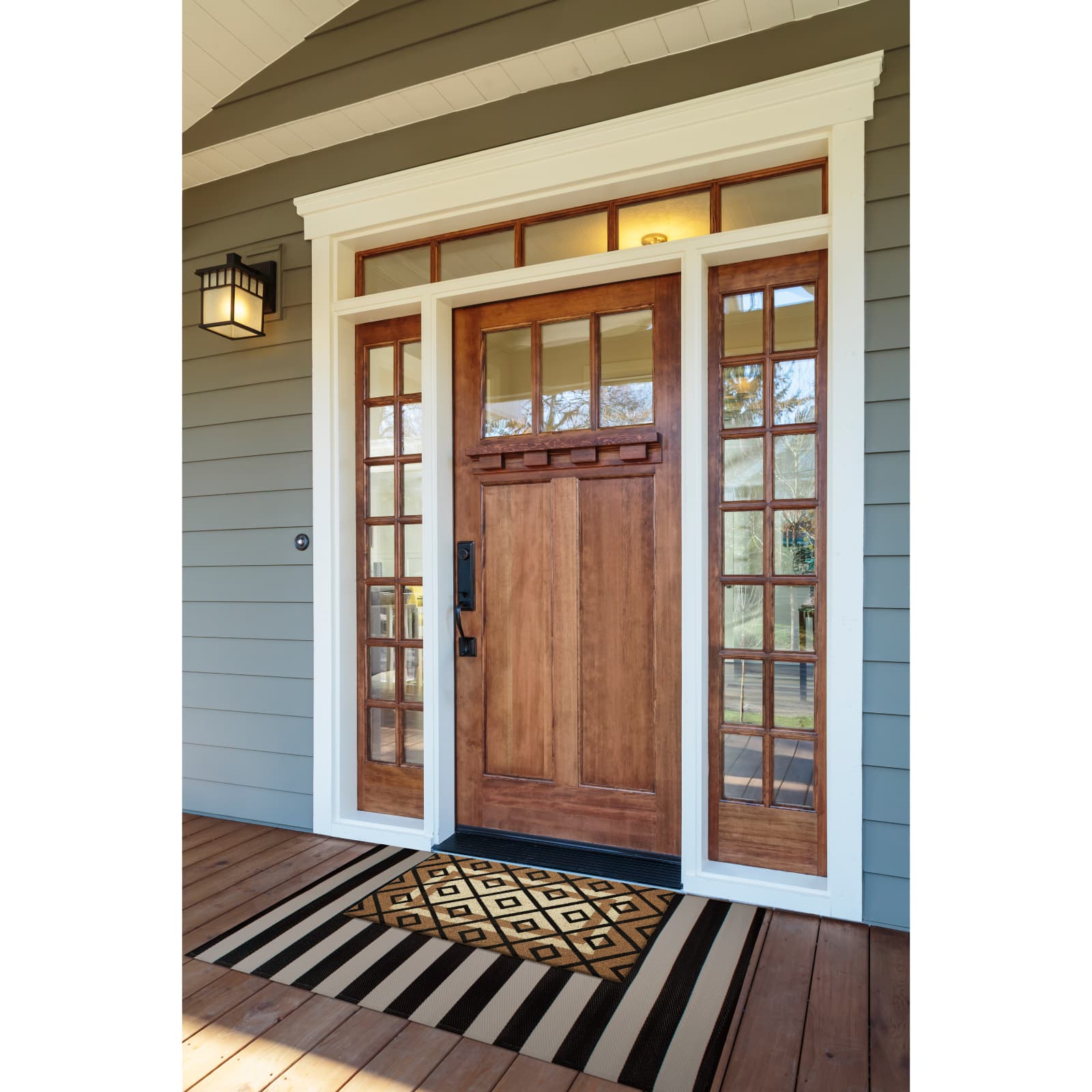 Two Tone Diamond Doormat