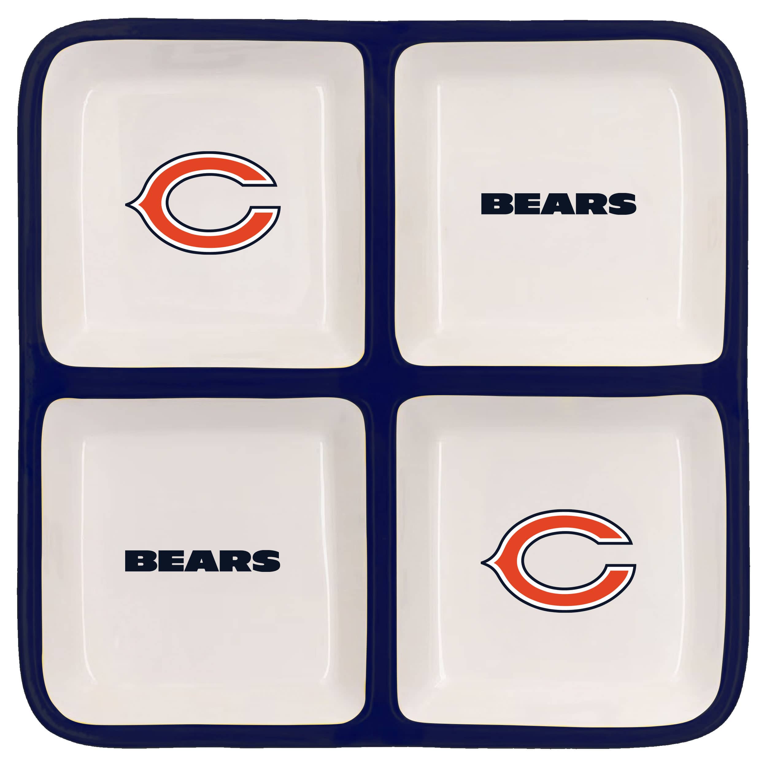 The Memory Company NFL 4 Section Square Ceramic Tray