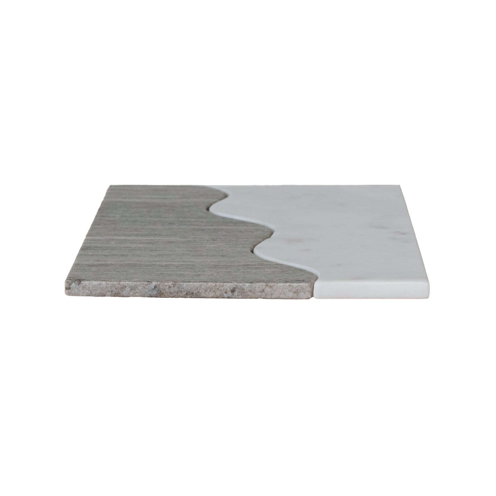 Hello Honey® 15" Beige & White Marble Wave Dual Cheese & Cutting Board