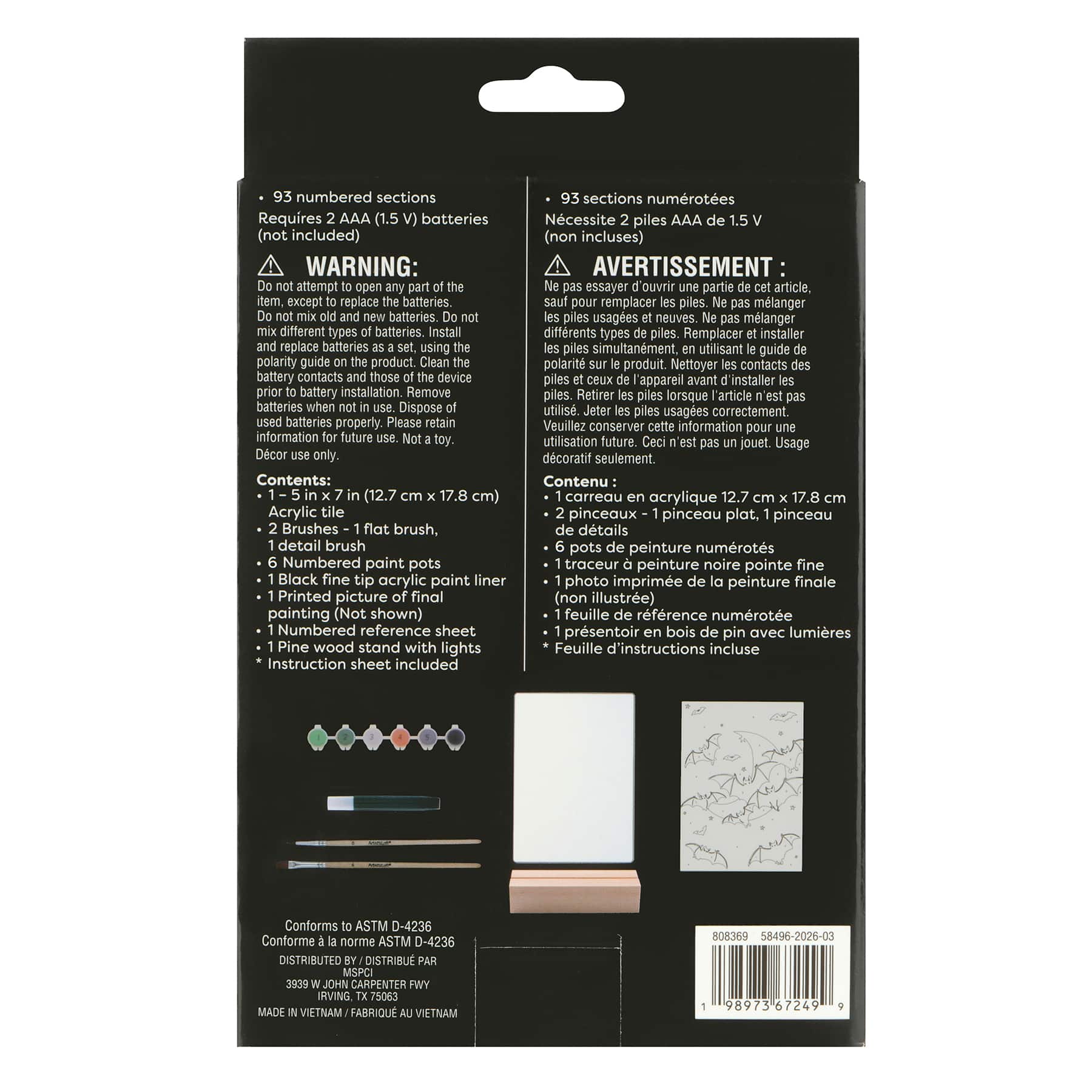 Light Up Bats Paint-by-Number Acrylic Surface Kit by Artist's Loft®