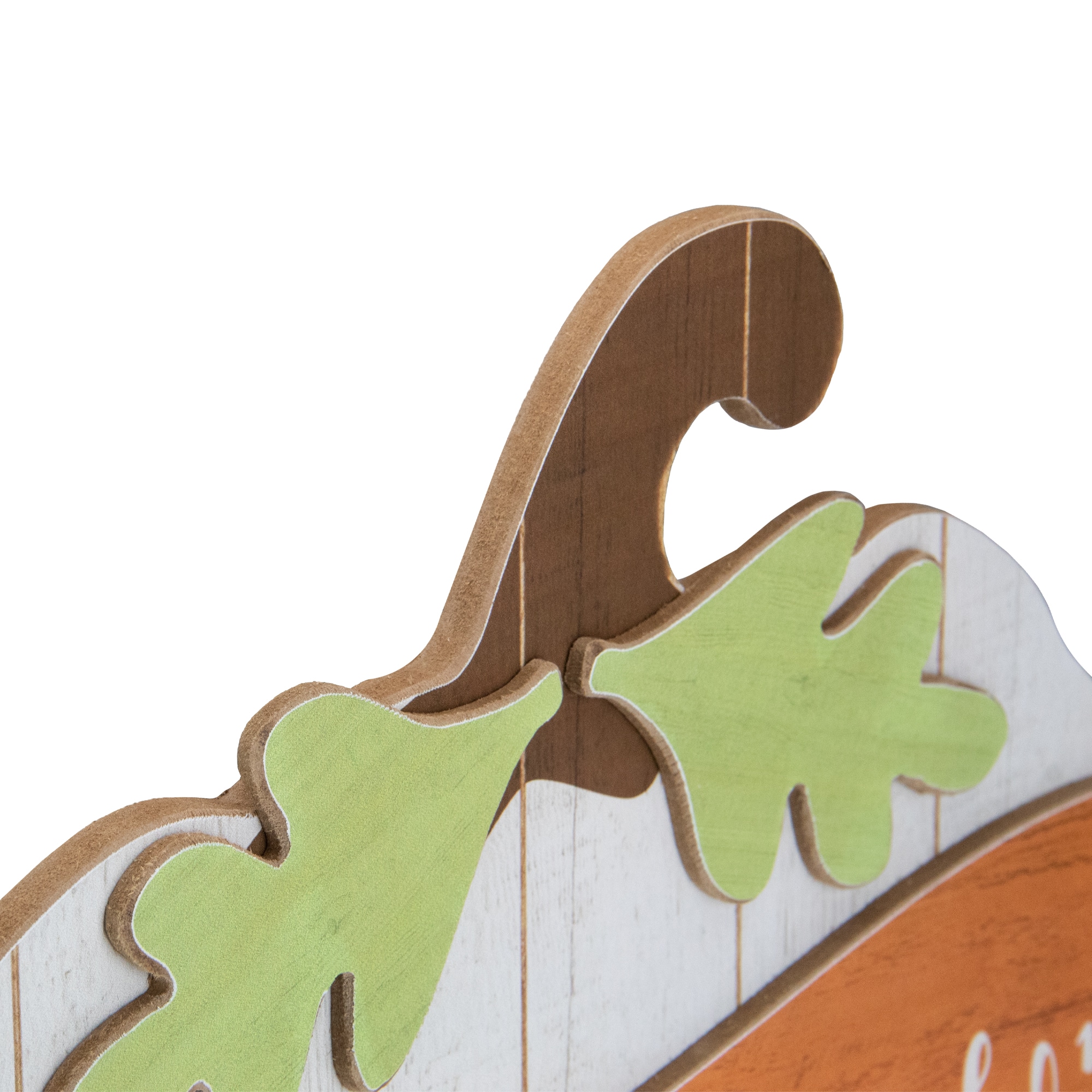 19.5" White Wooden Pumpkin Favorite Season Hanging Wall Sign
