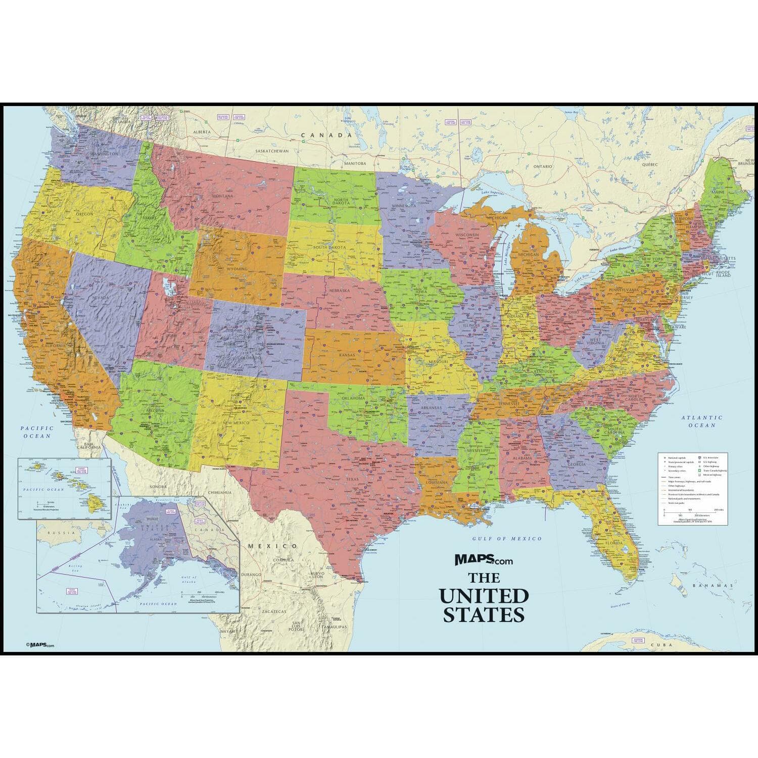 RoomMates Dry Erase US Map Peel & Stick Wall Decal
