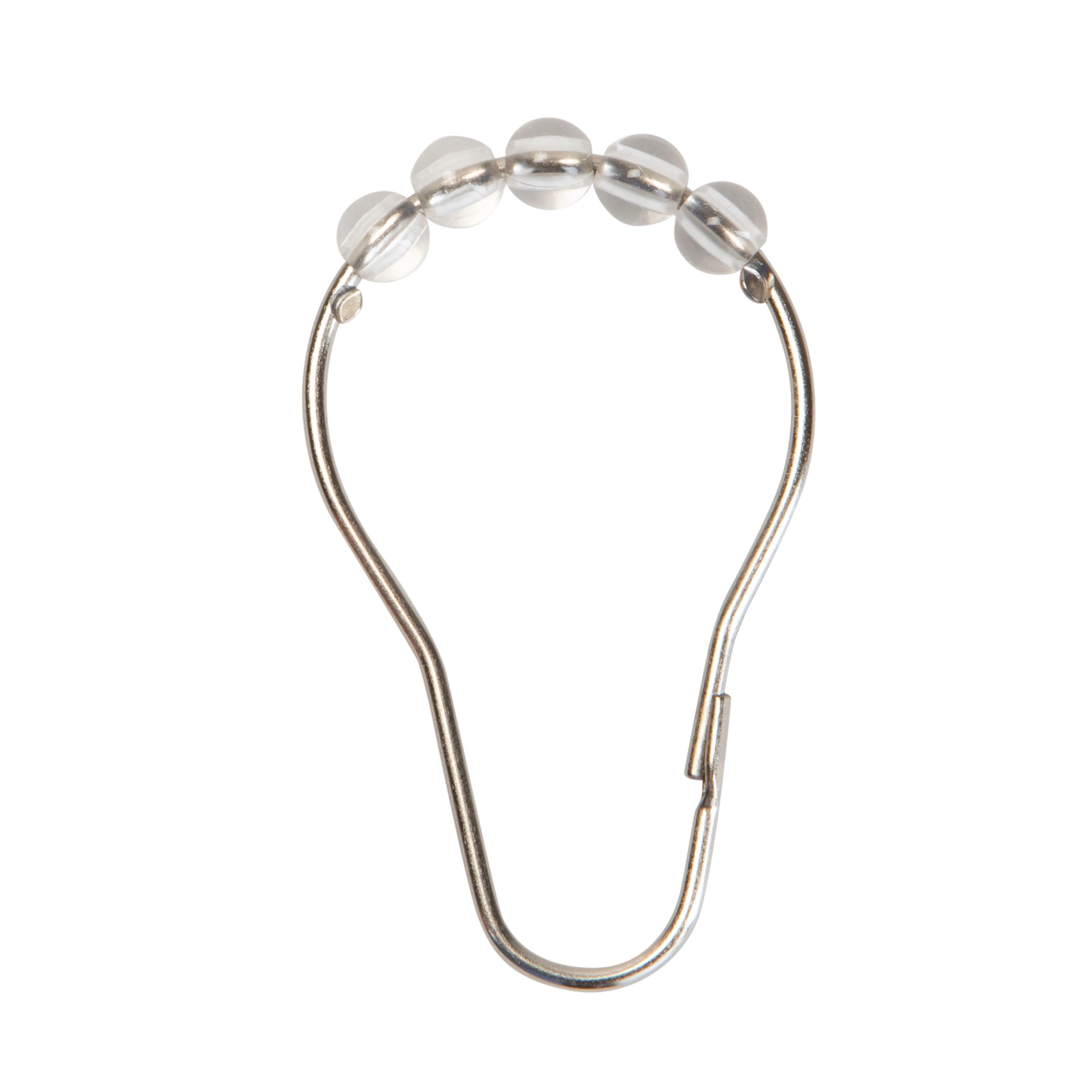 Bath Bliss Clear 12 Piece Shower Curtain Rings