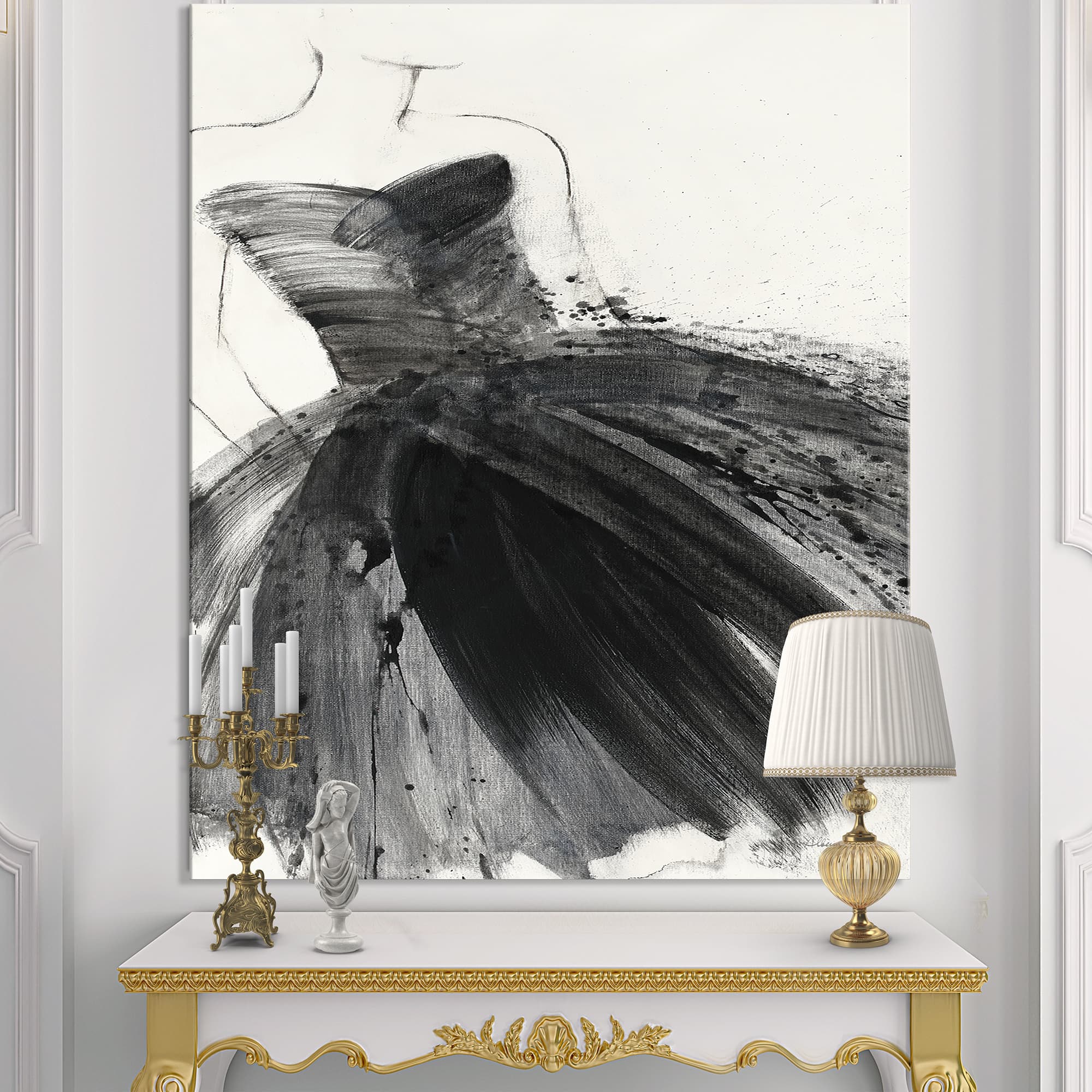 Designart - Glam and Fashion Feminine III - Fashion Figures Gallery-wrapped Canvas