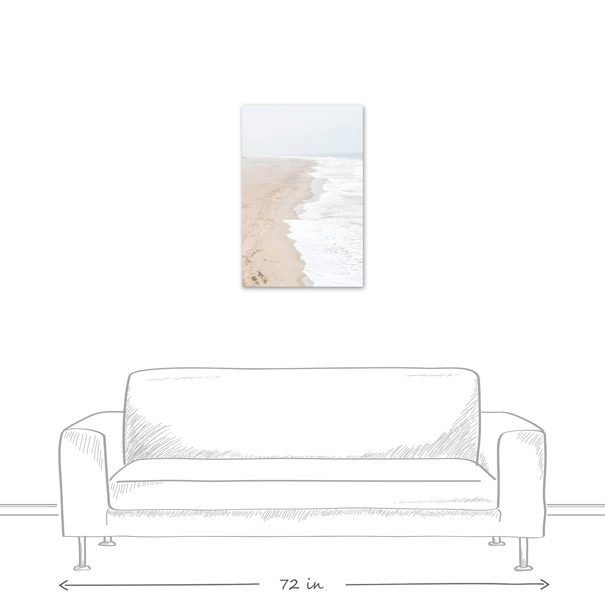 Misty Morning Beach Canvas Wall Art