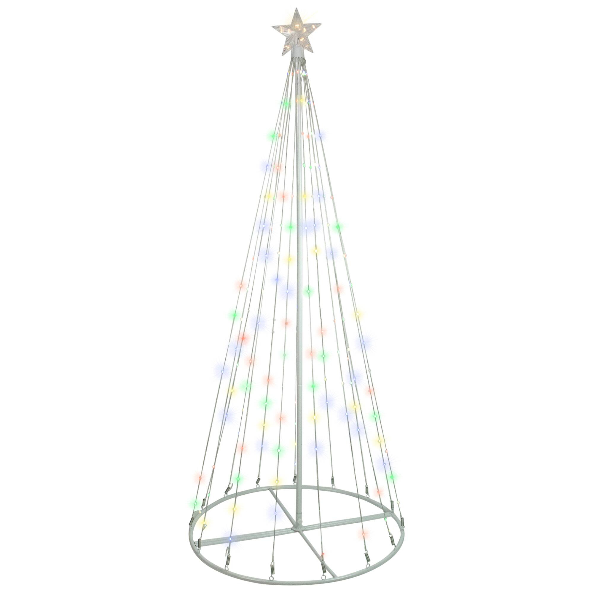 6ft. LED Color Changing Multiple Function Outdoor Show Cone Tree