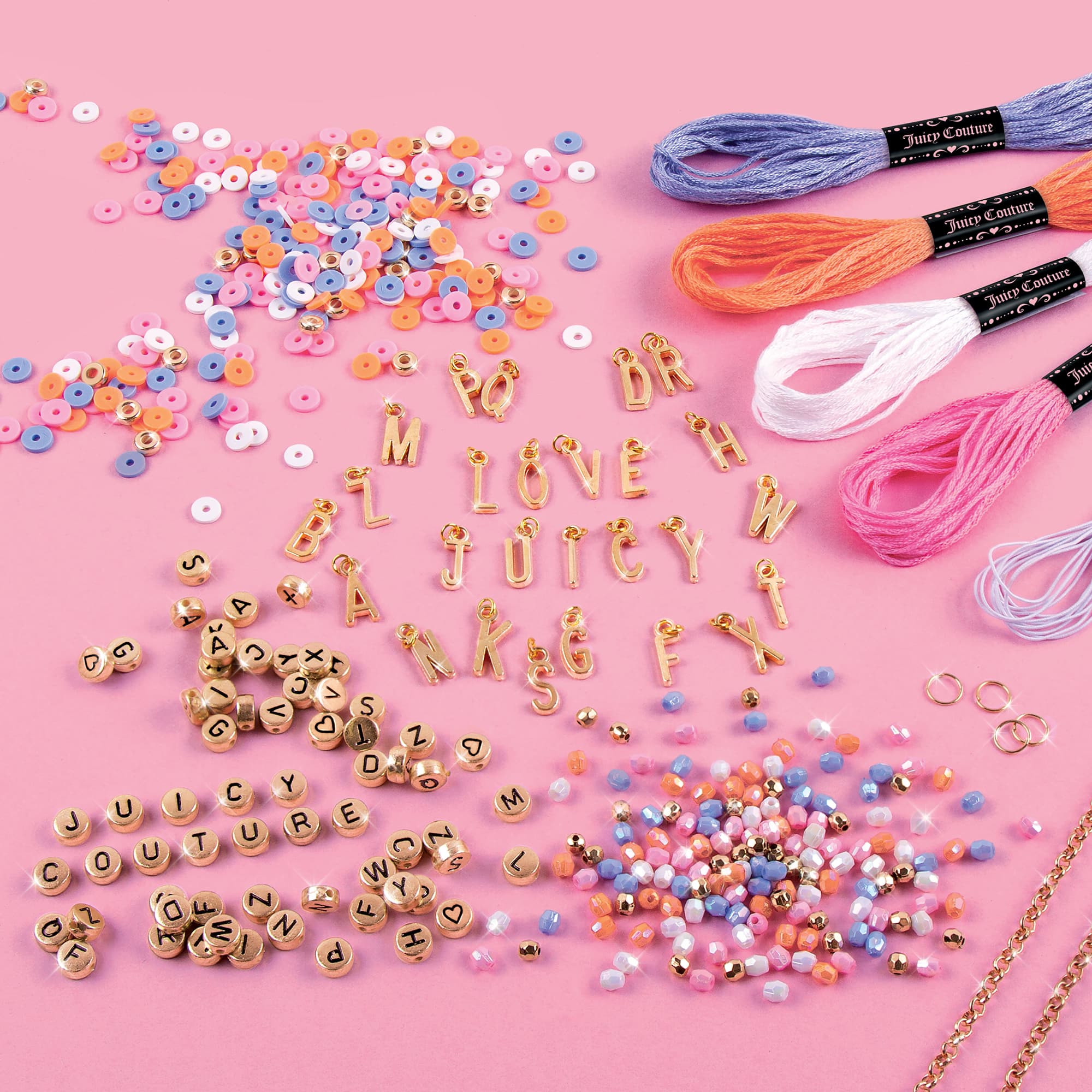 12 Pack: Juicy Couture Make it Real™ Love Letters Bracelets Kit