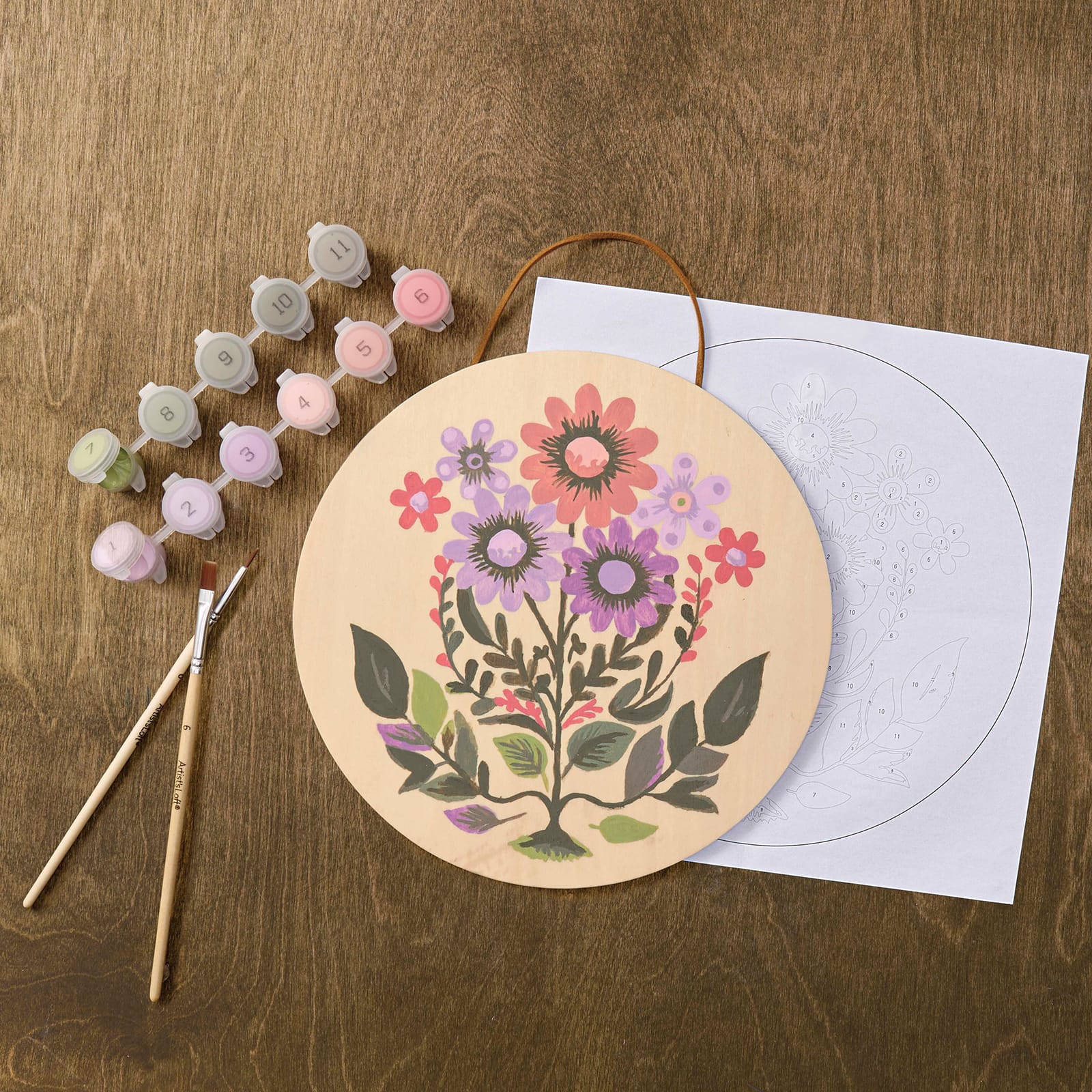 Folk Art Paint-by-Number Plywood Surface Kit by Artist's Loft®
