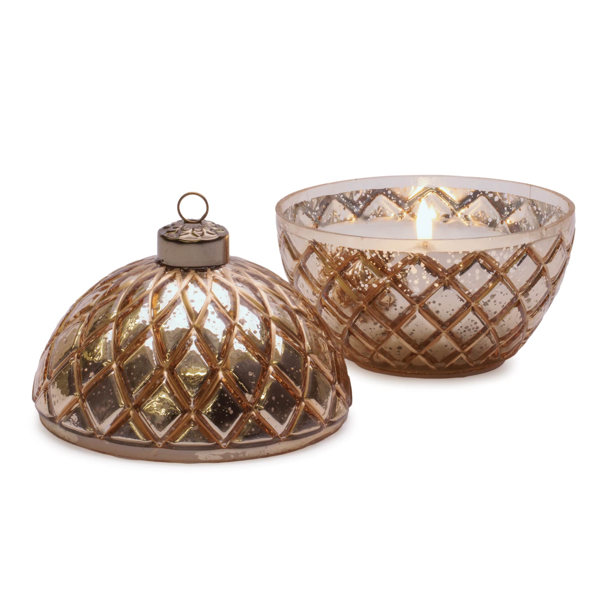 Melrose 6.5" LED Glass Ornament Candle