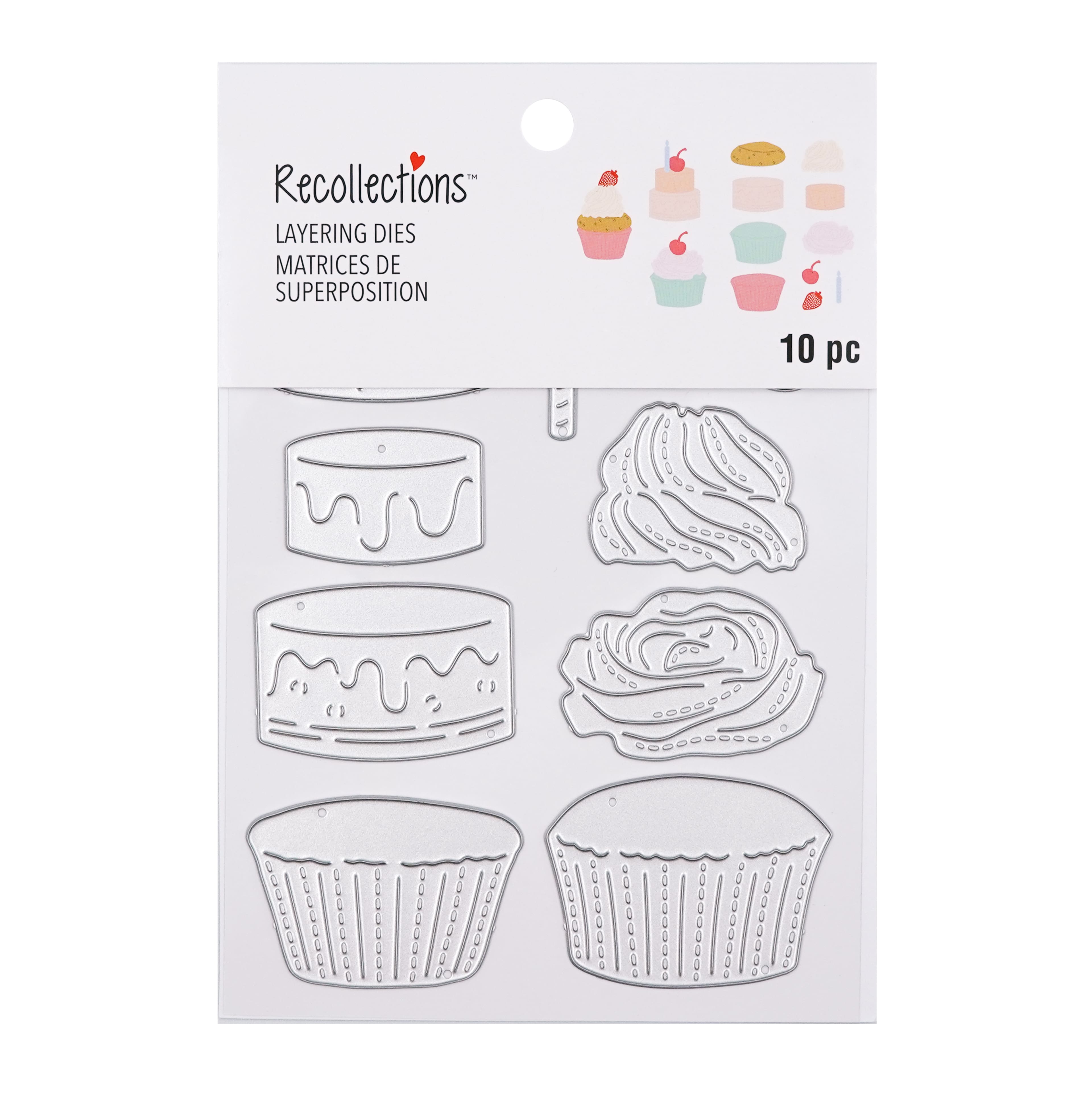 6 Pack: Cakes & Cupcakes Layering Die Set by Recollections™