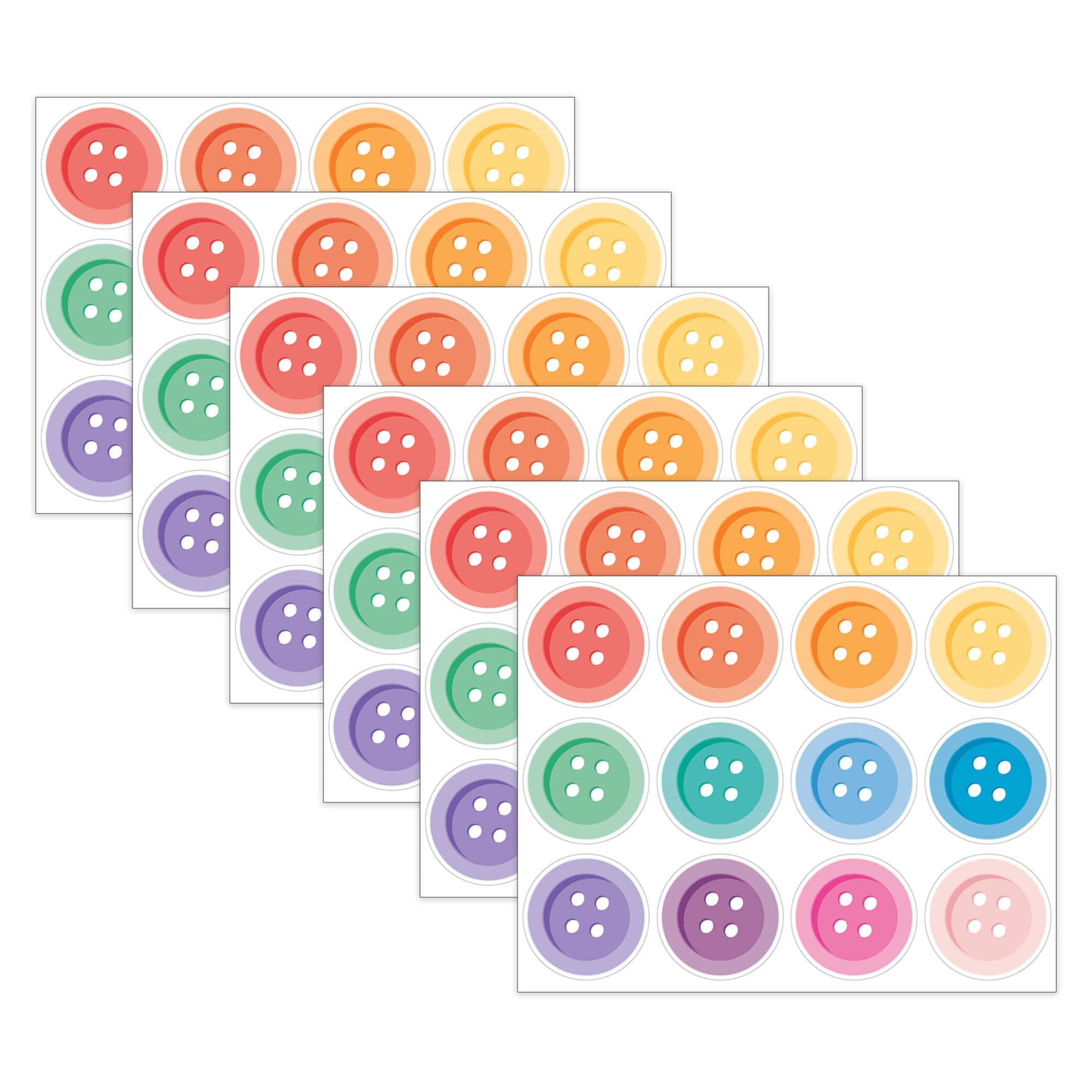 Carson Dellosa® Education Crafty & Cool Buttons Cutouts, 6 Packs of 36