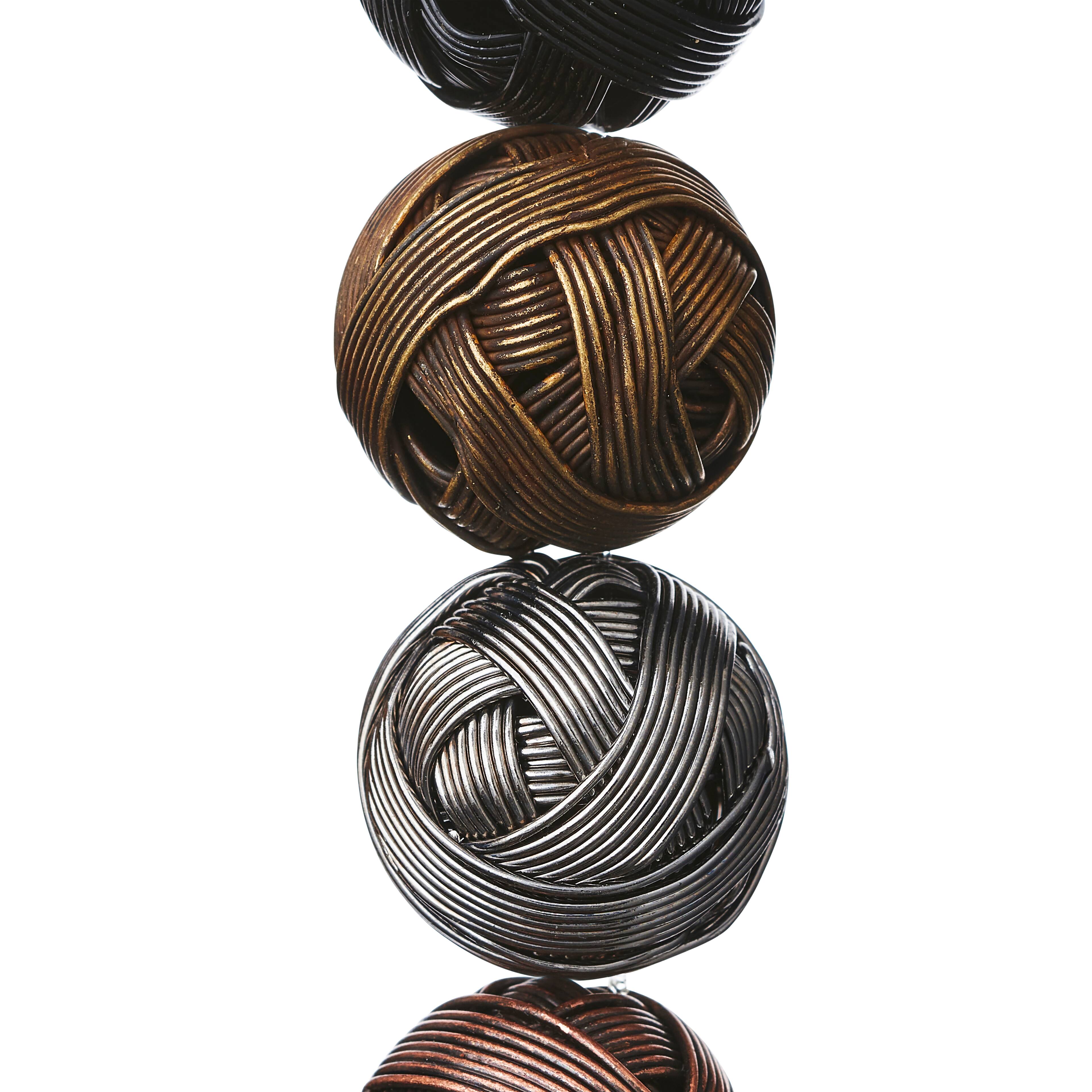 12 Pack:  Multicolor Precious Metal Wire Beads, 25mm by Bead Landing™